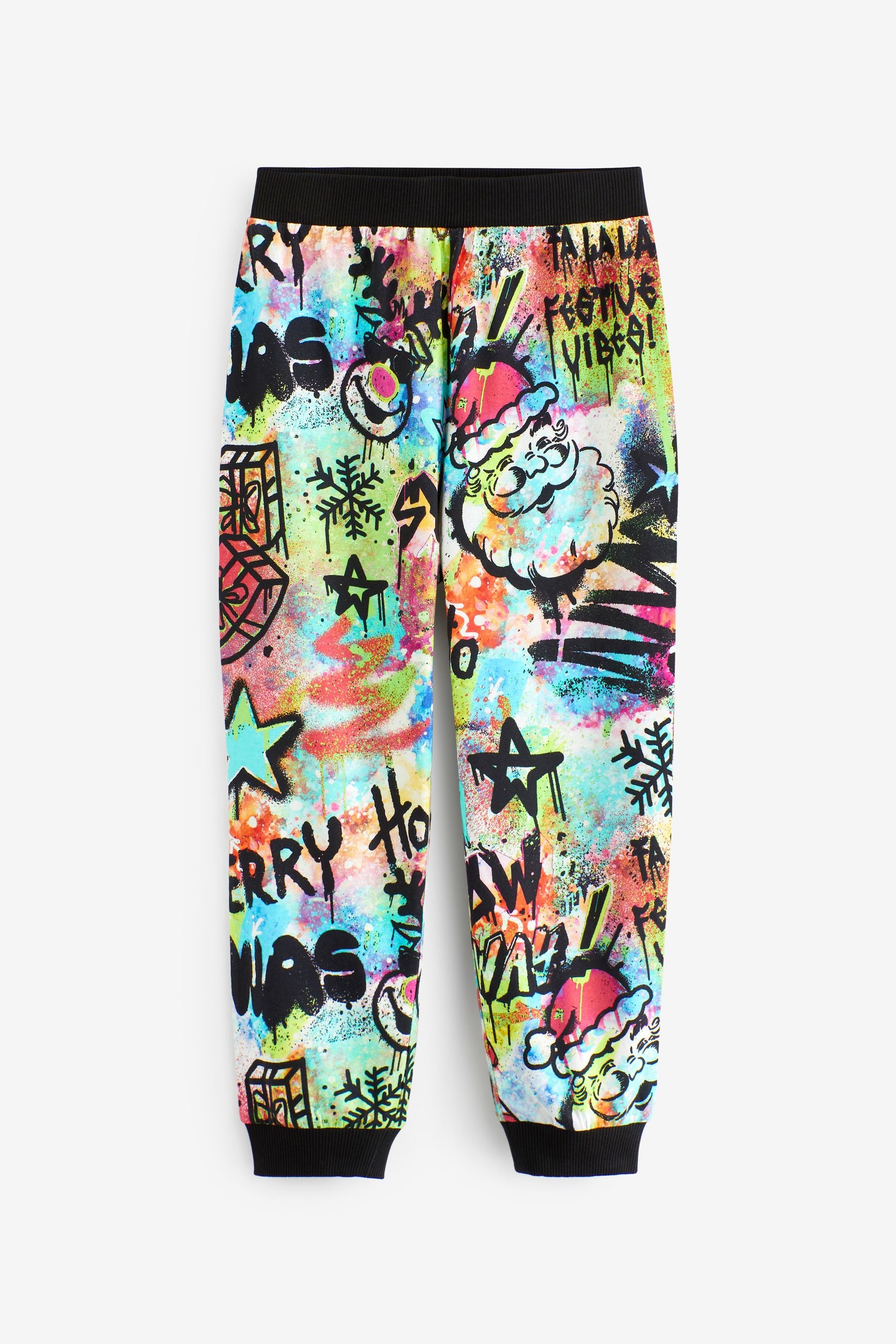 Multi Fluro Graffiti Christmas Pyjamas (3-16yrs)