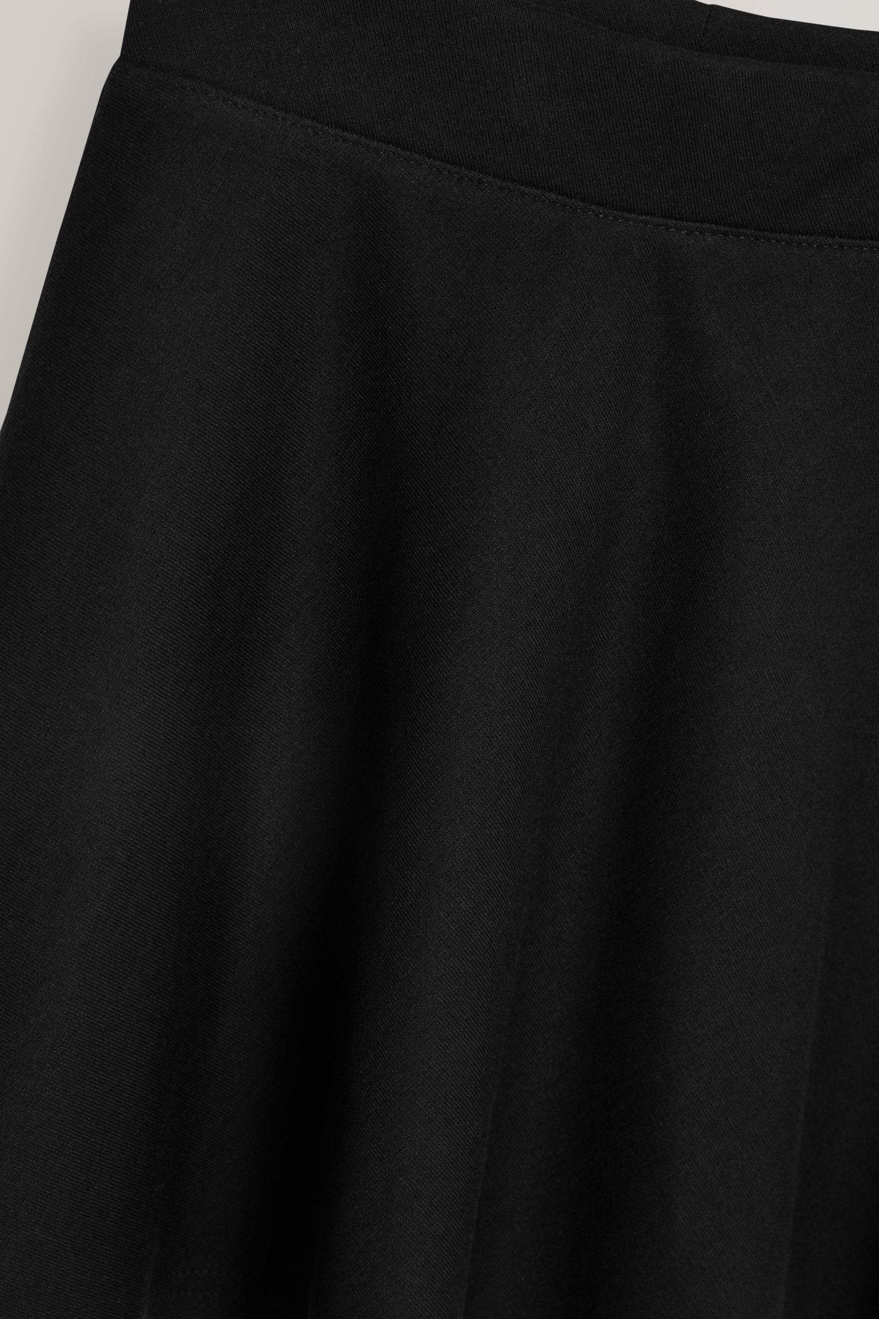 Black Regular Length Jersey Stretch Pull-On School Skater Skirt (3-17yrs)