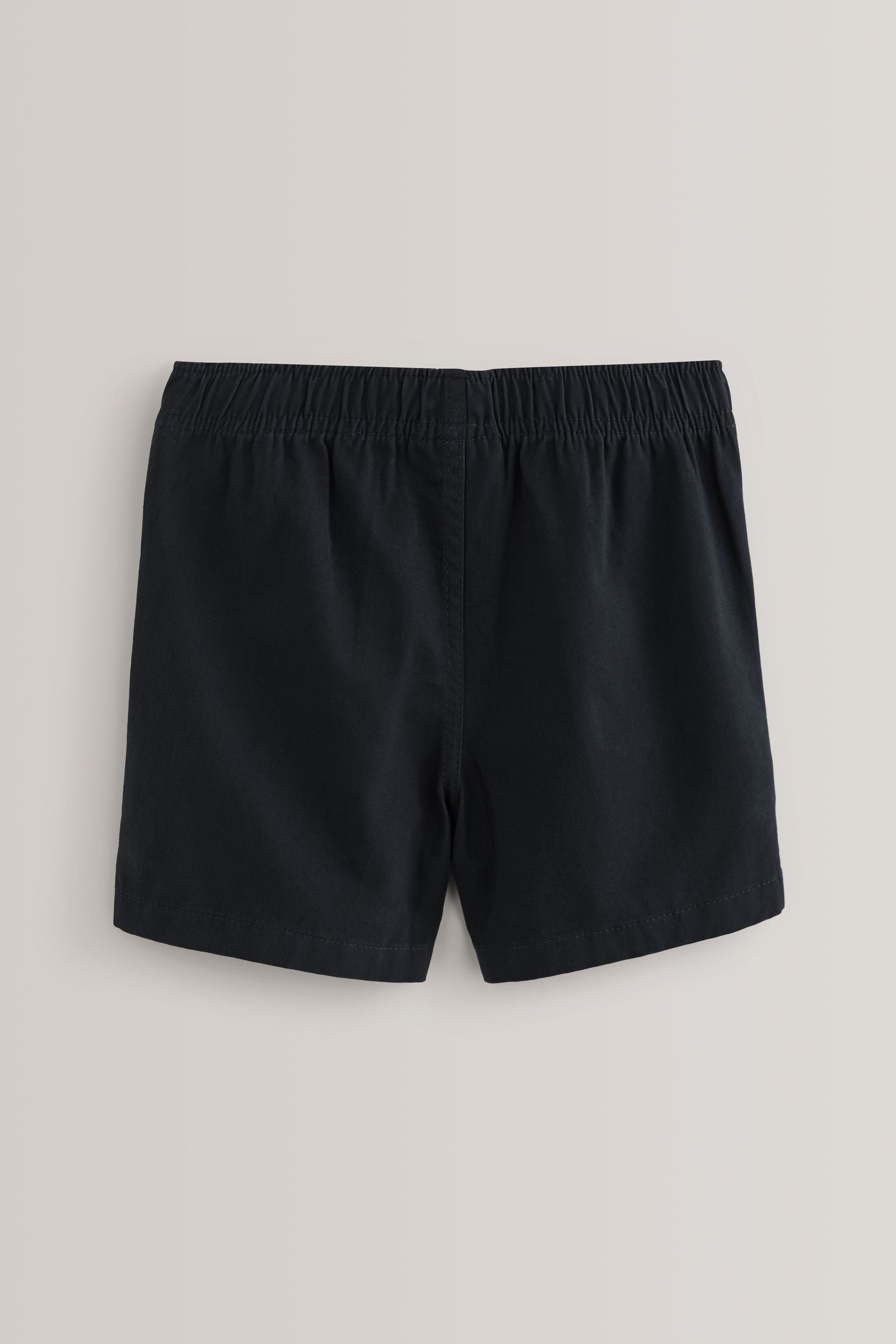 Black 100% Cotton Rugby Sports Shorts (3-16yrs)