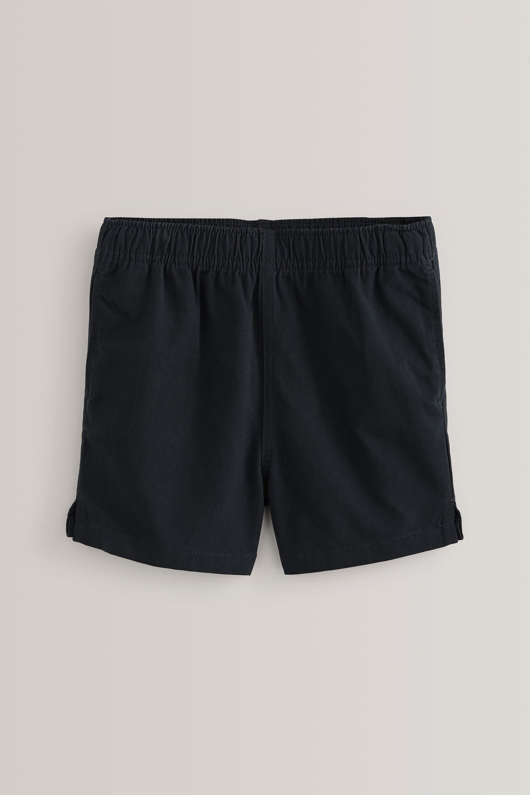 Black 100% Cotton Rugby Sports Shorts (3-16yrs)