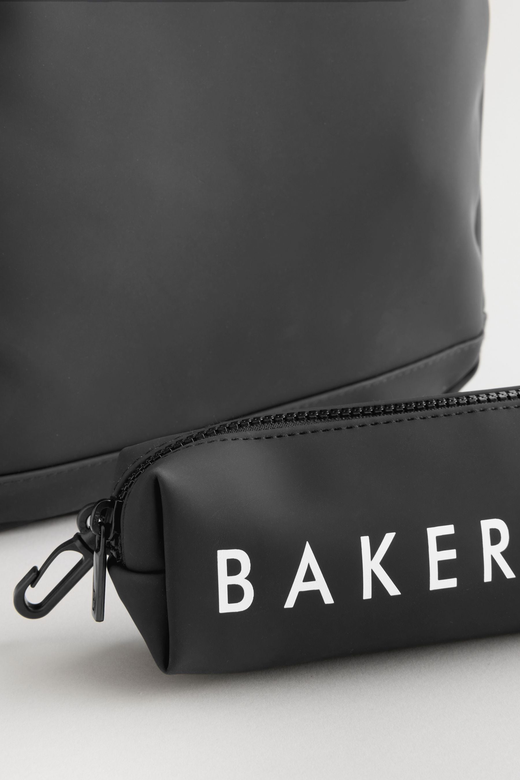 Baker by Ted Baker Boys Back to School Black Backpack with Pencil Case