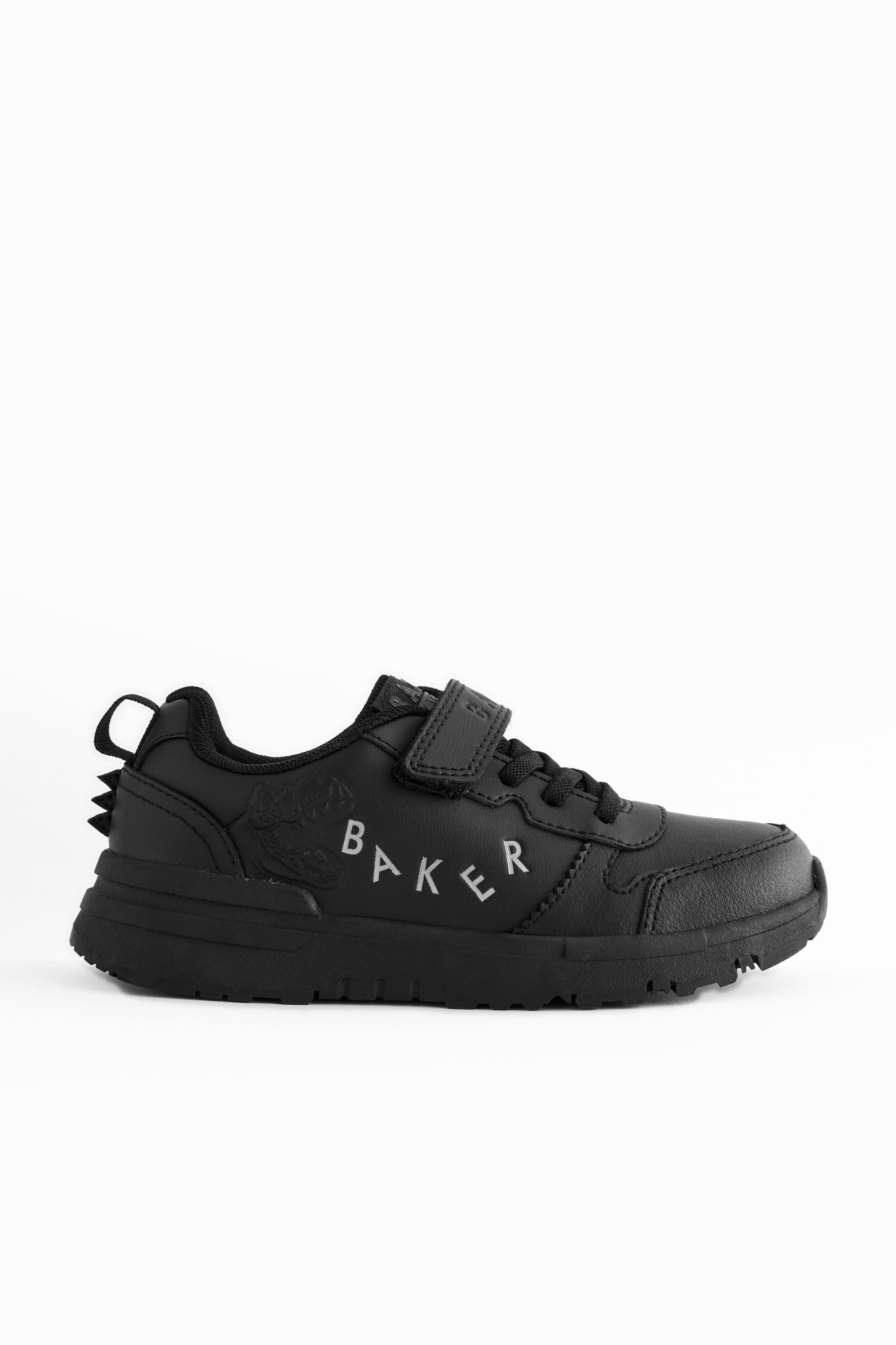 Black Baker by Ted Baker Boys Black Back to School Dinosaur Trainers