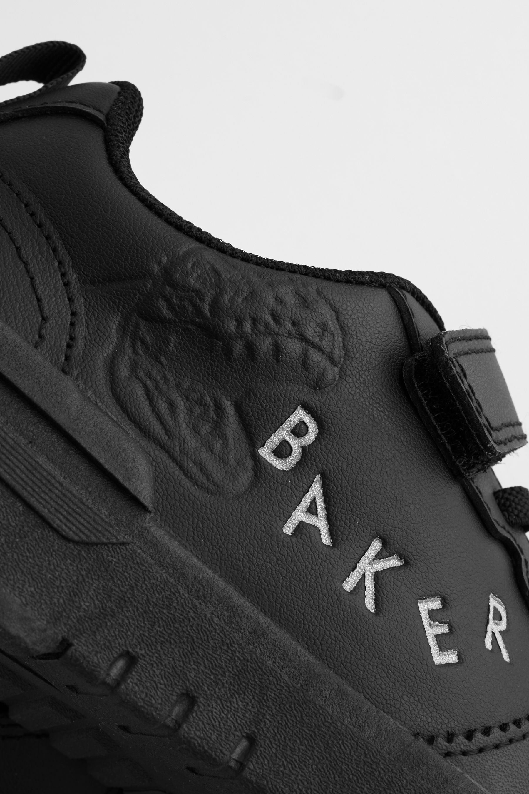 Black Baker by Ted Baker Boys Black Back to School Dinosaur Trainers