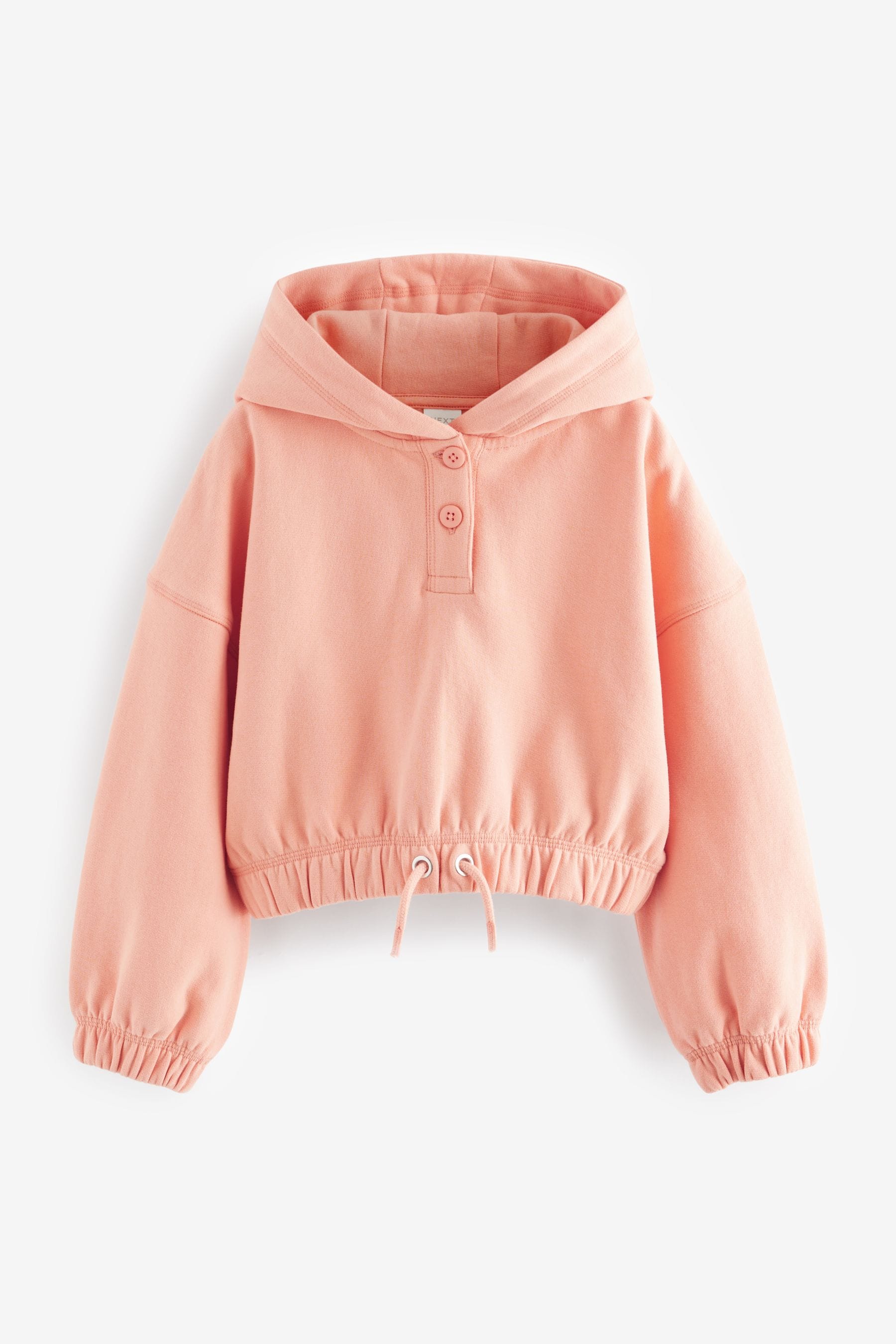 Peach Pink Cropped Hoodie (3-16yrs)