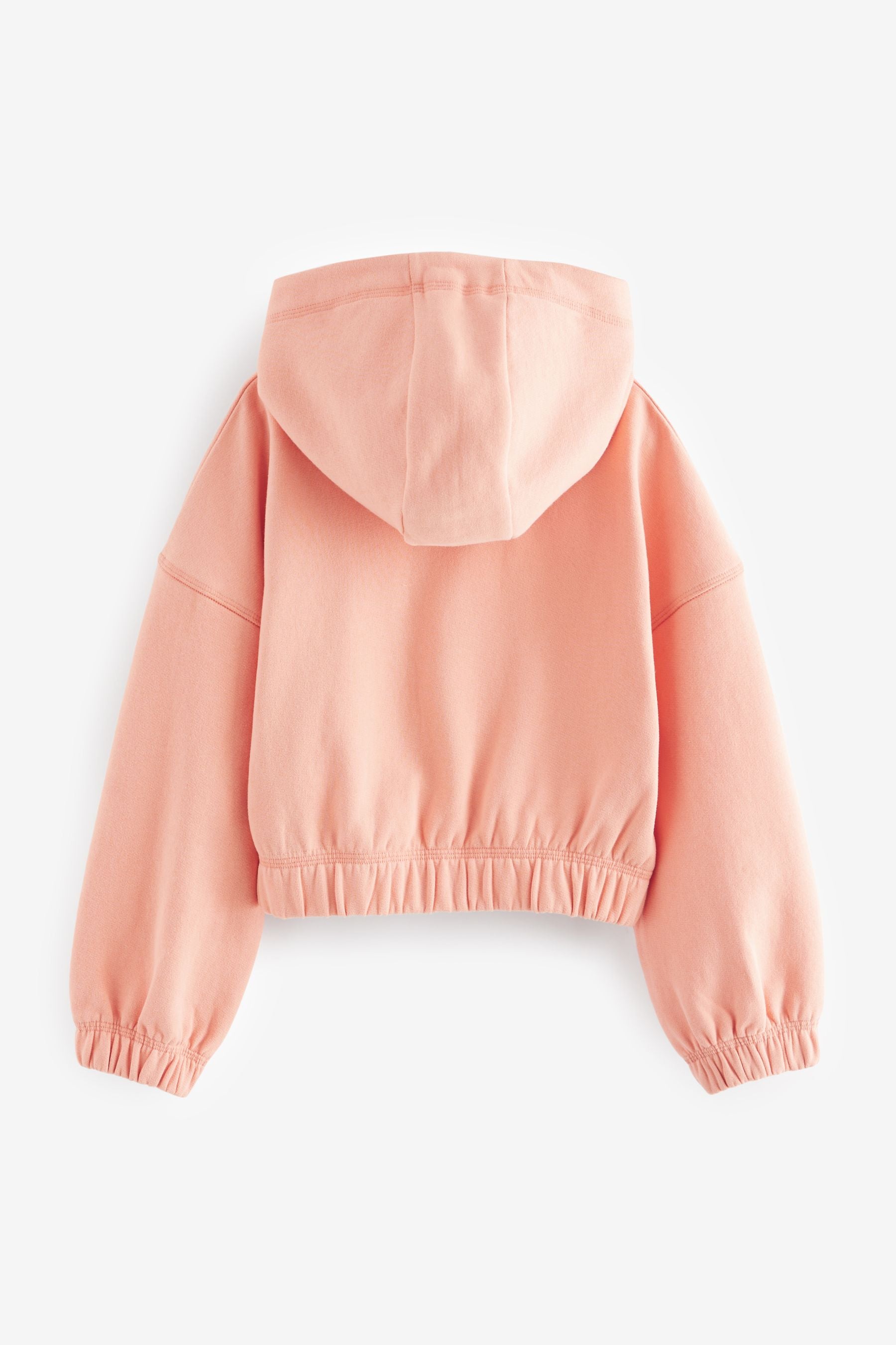 Peach Pink Cropped Hoodie (3-16yrs)