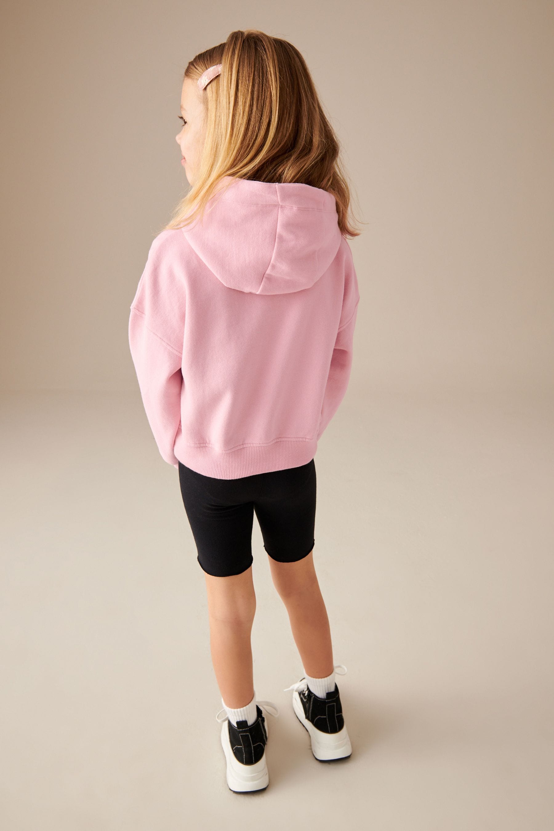 Pink Cropped Hoodie (3-16yrs)