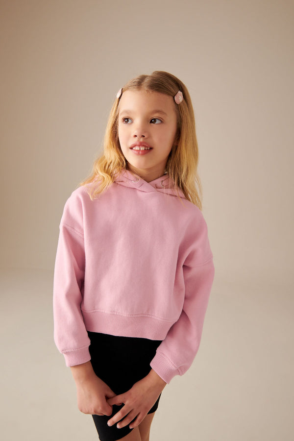 Pink Cropped Hoodie (3-16yrs)