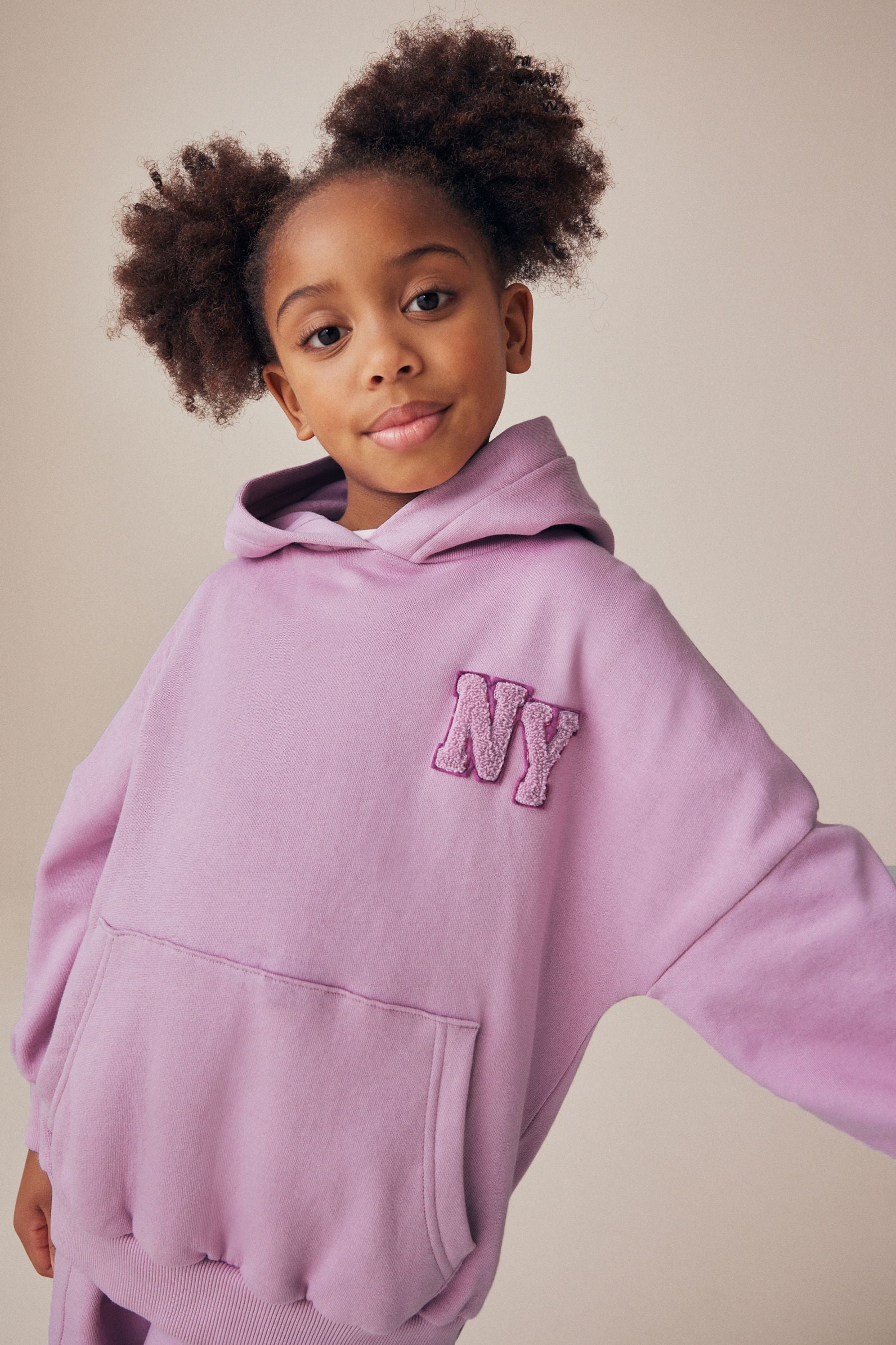 Pink Boucle Applique Hoodie (3-16yrs)