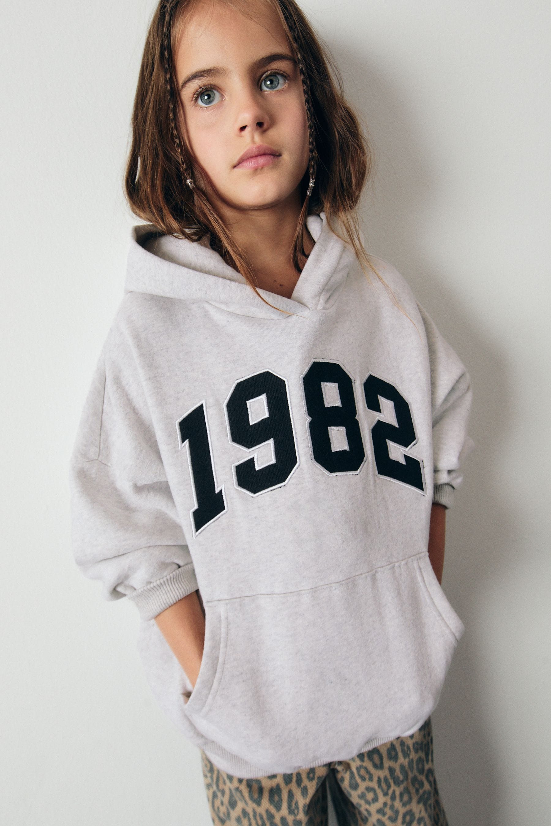 Grey Marl Slogan Hoodie (3-16yrs)