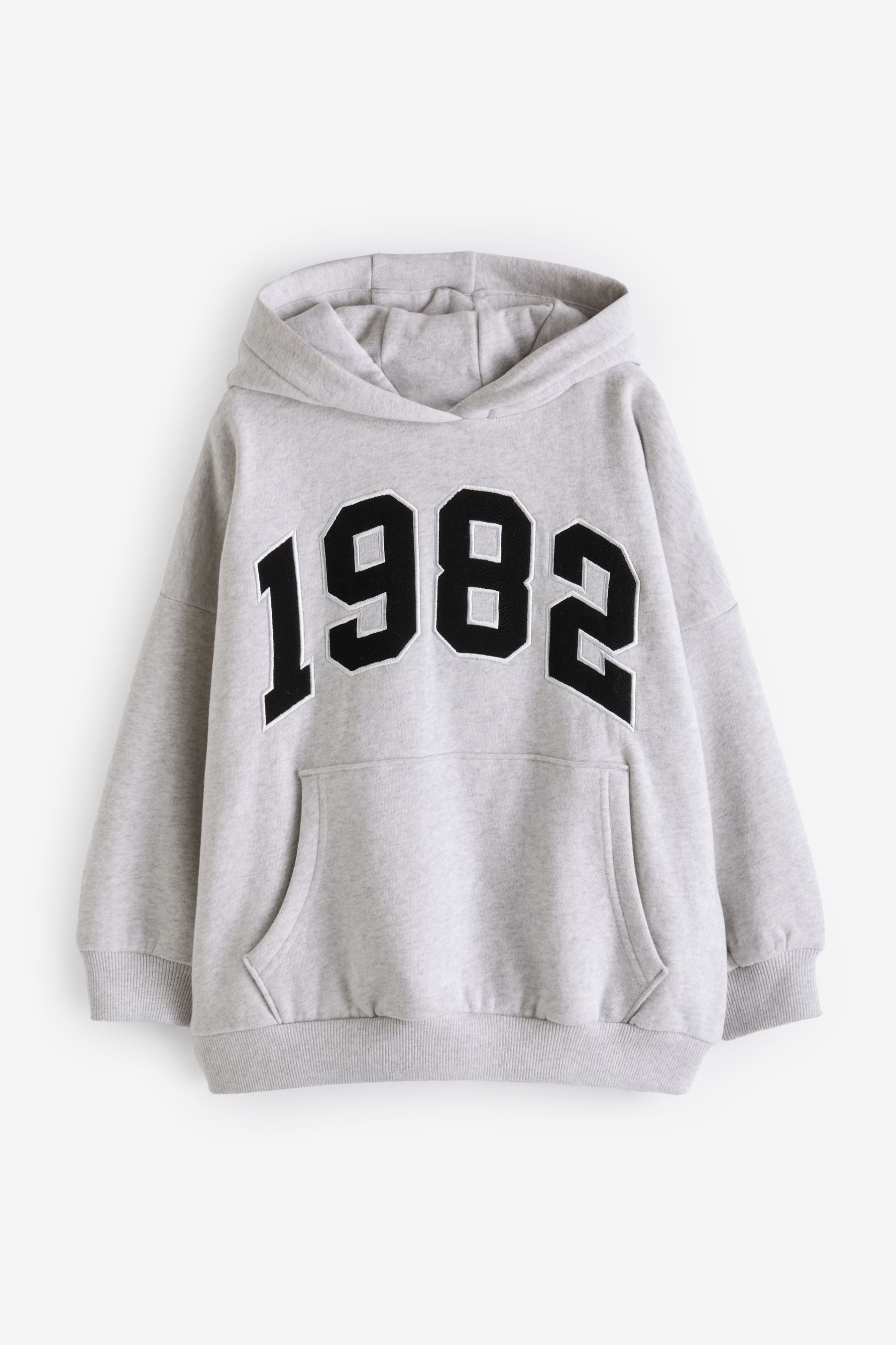 Grey Marl Slogan Hoodie (3-16yrs)