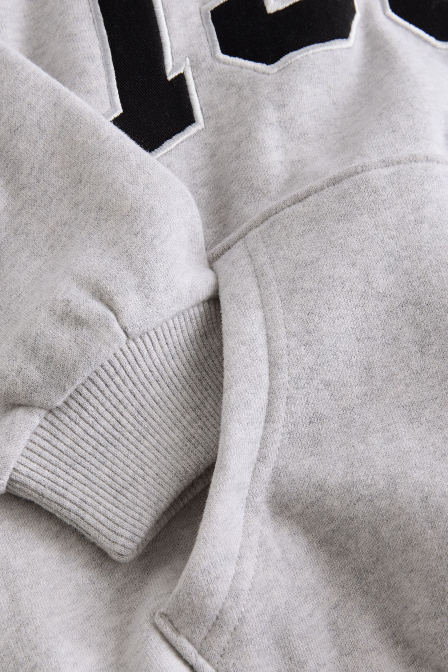 Grey Marl Slogan Hoodie (3-16yrs)