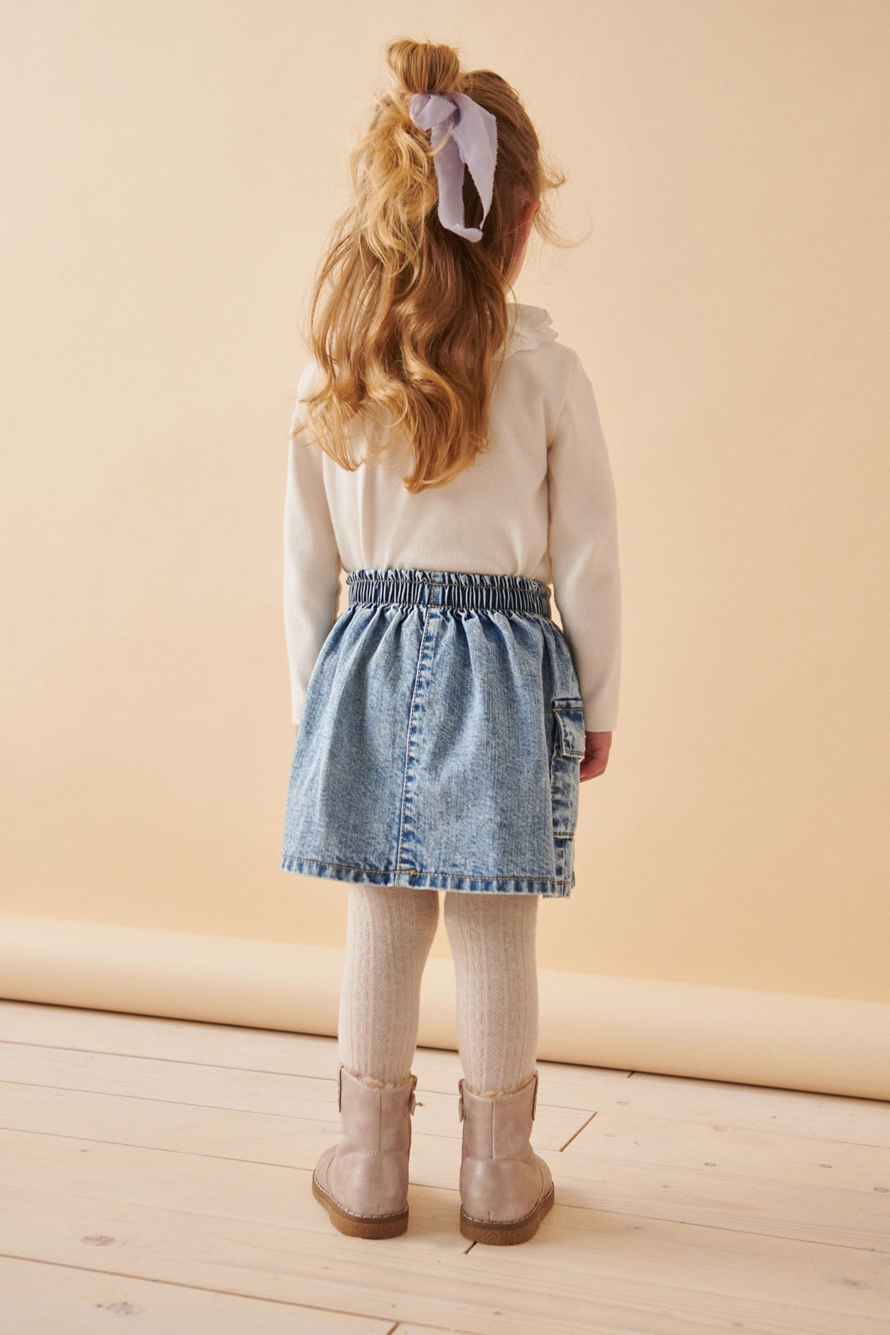 Denim Cargo 100% Cotton Skirt (3mths-7yrs)