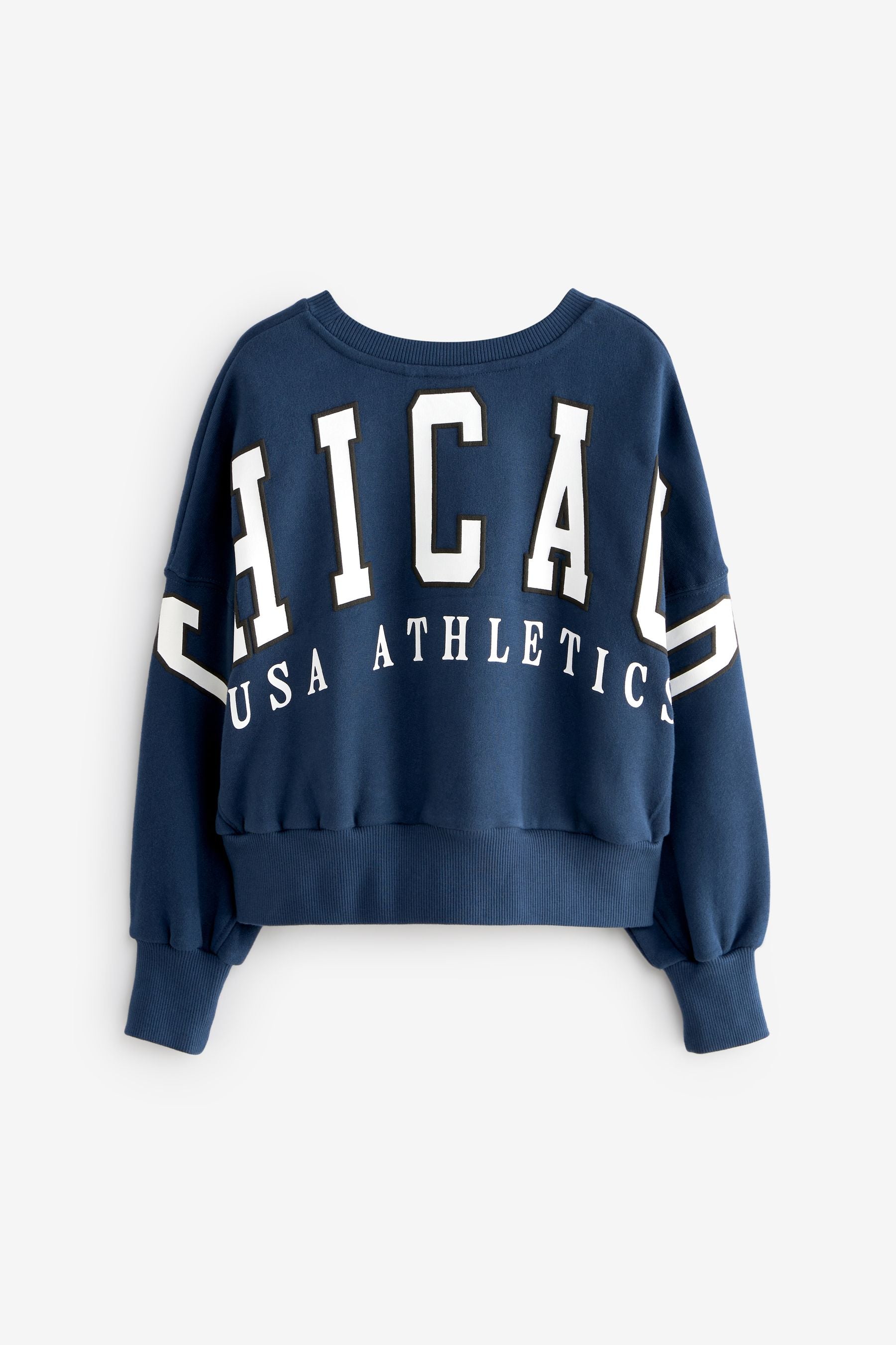 Navy Slogan Sweatshirt (3-16yrs)