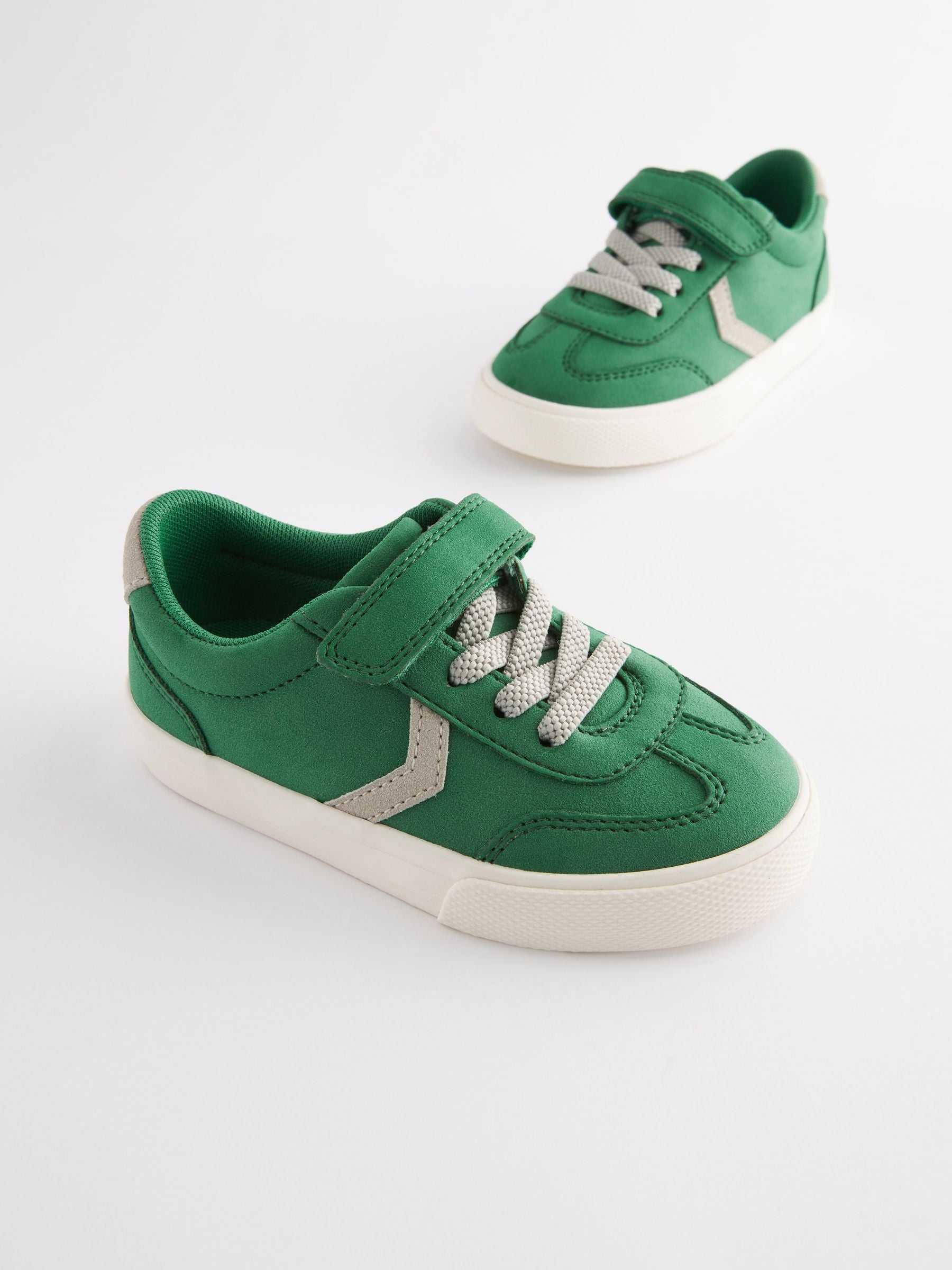 Green Touch Fastening Elastic Lace Trainers