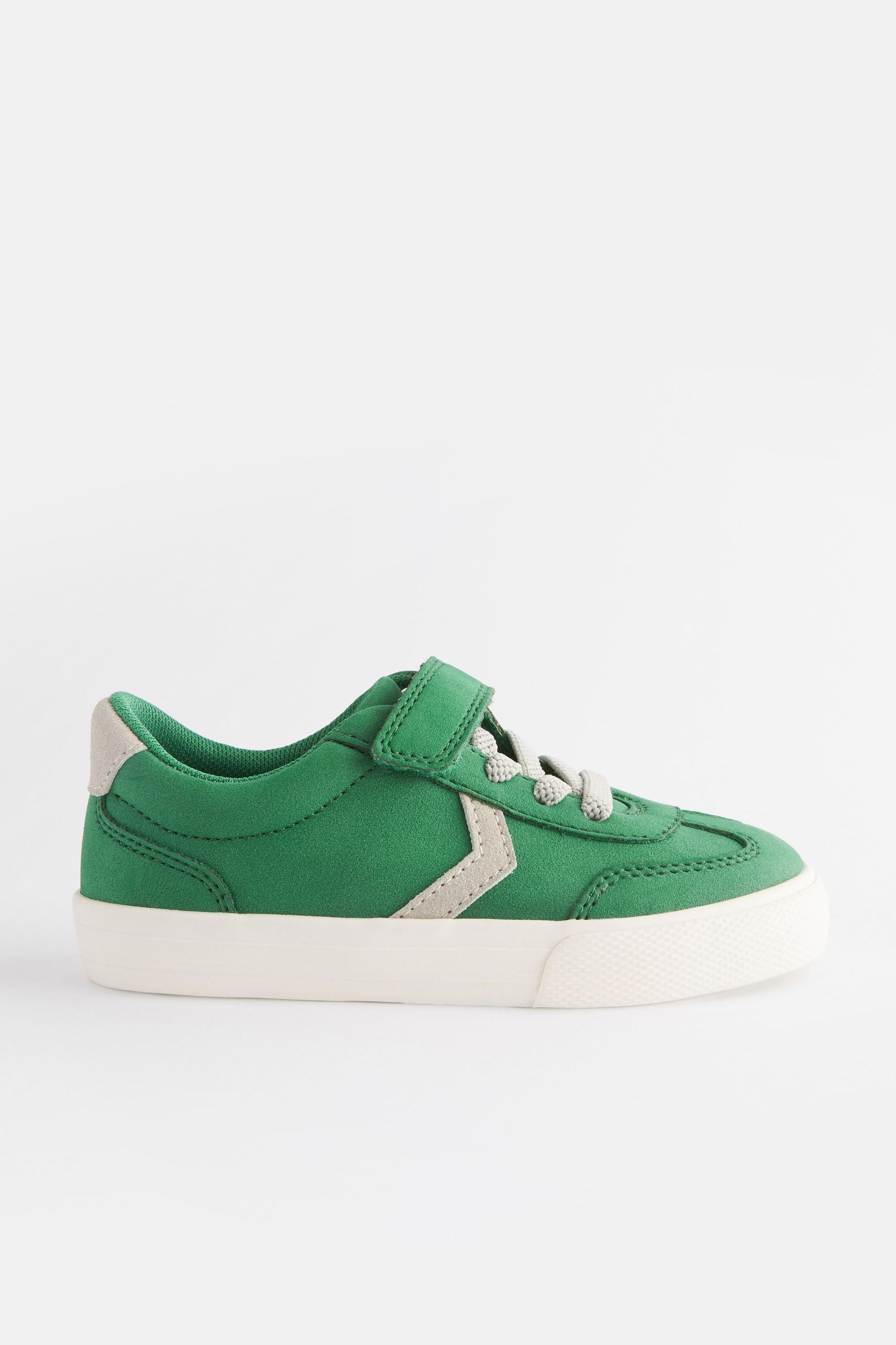 Green Standard Fit (F) Touch Fastening Elastic Lace Trainers