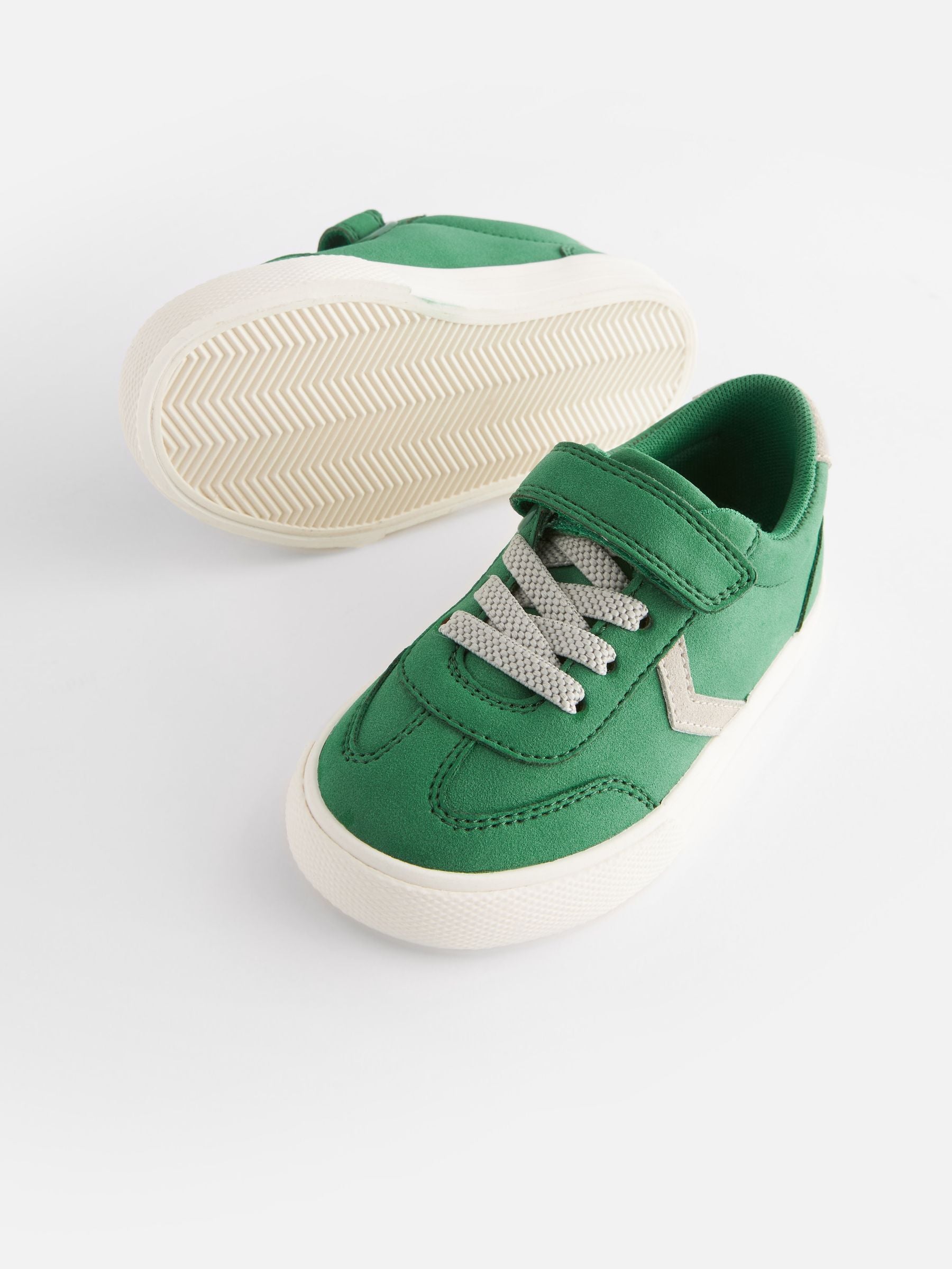 Green Touch Fastening Elastic Lace Trainers