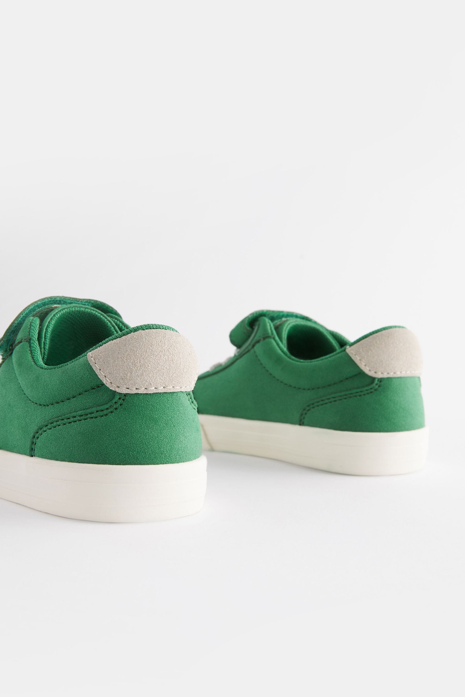 Green Standard Fit (F) Touch Fastening Elastic Lace Trainers