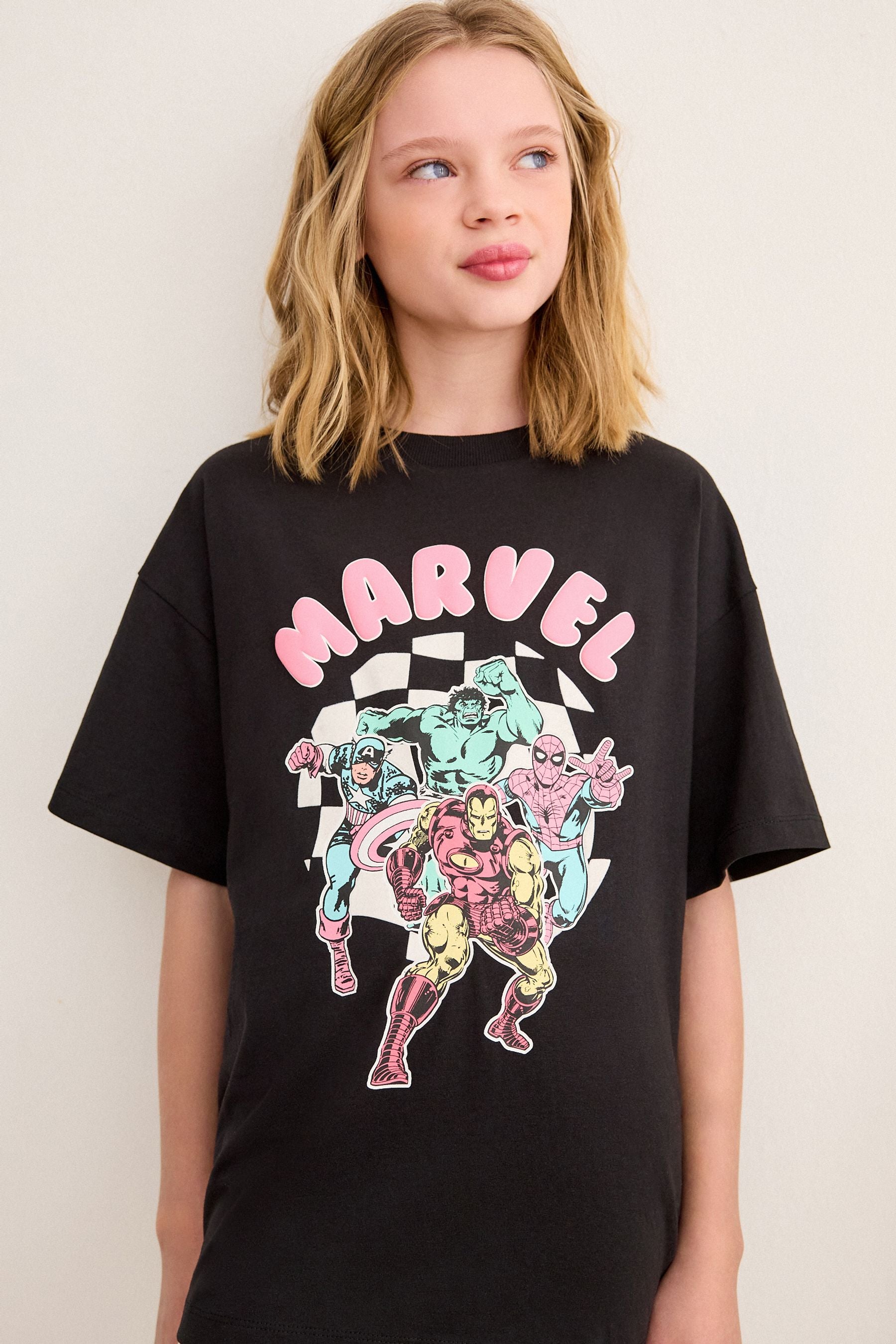 Marvel Black/White License Pyjamas (3-14yrs)