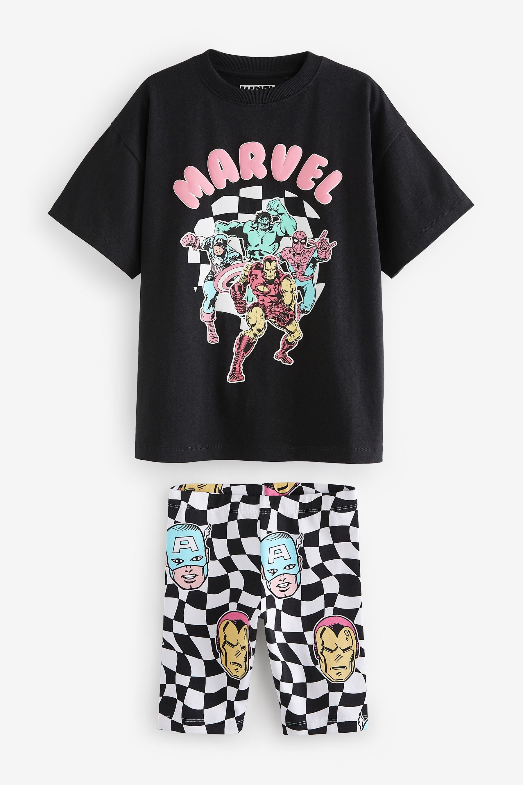 Marvel Black/White License Pyjamas (3-14yrs)