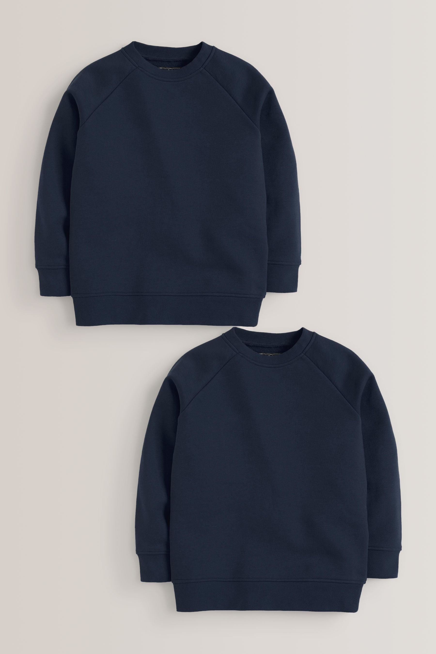 Navy Blue 2 Pack Crew Neck School Sweater (3-16yrs)