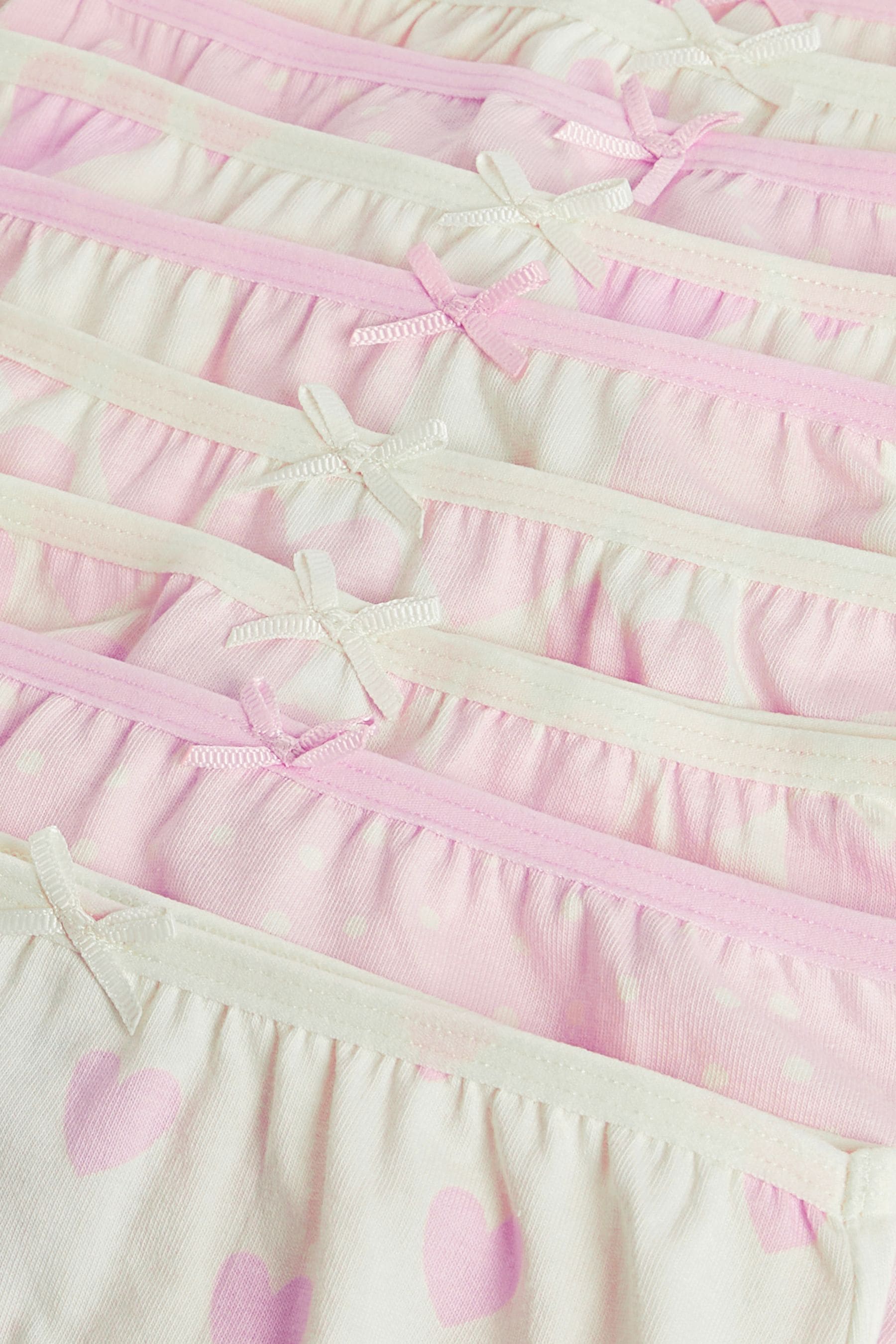 Pink/White Briefs 10 Pack (1.5-16yrs)