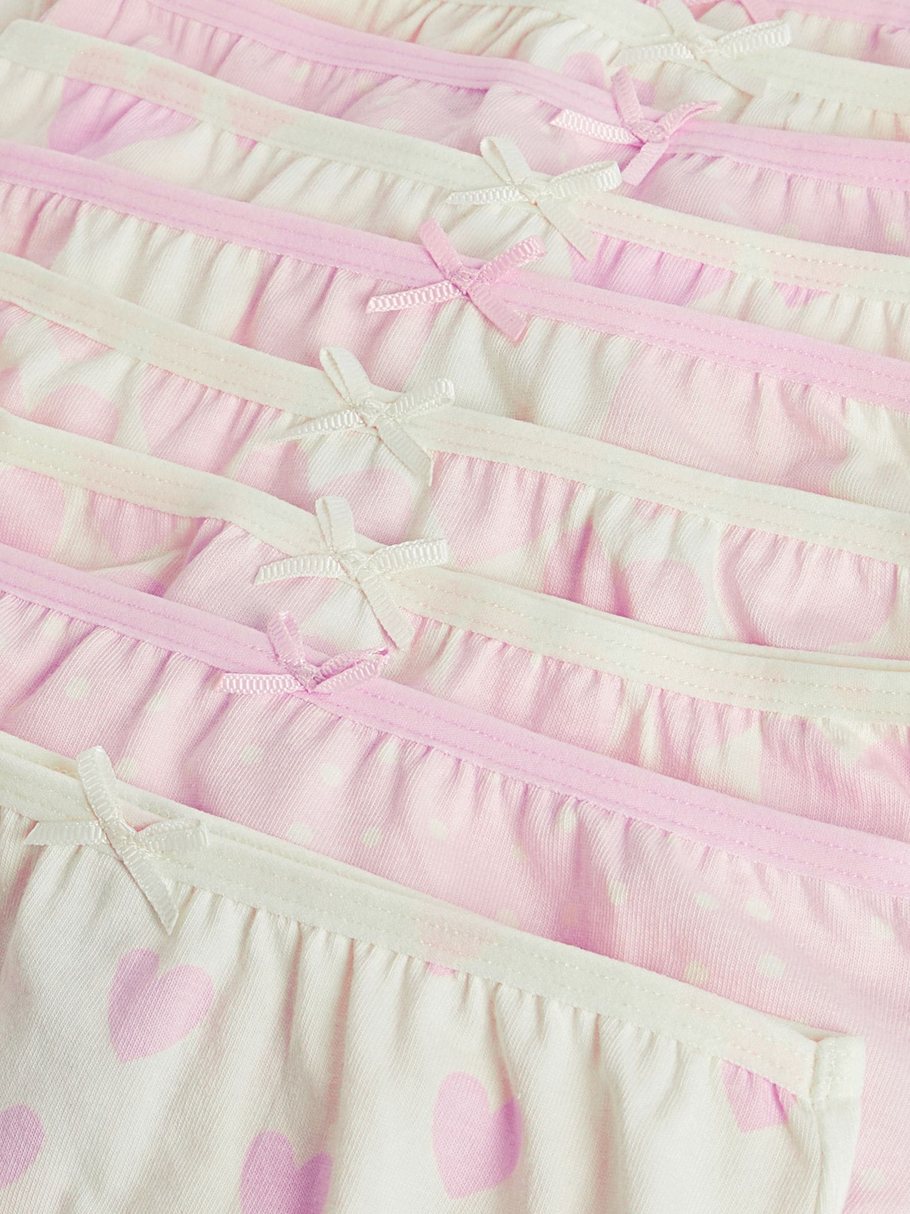 Pink/White Briefs 10 Pack (1.5-16yrs)