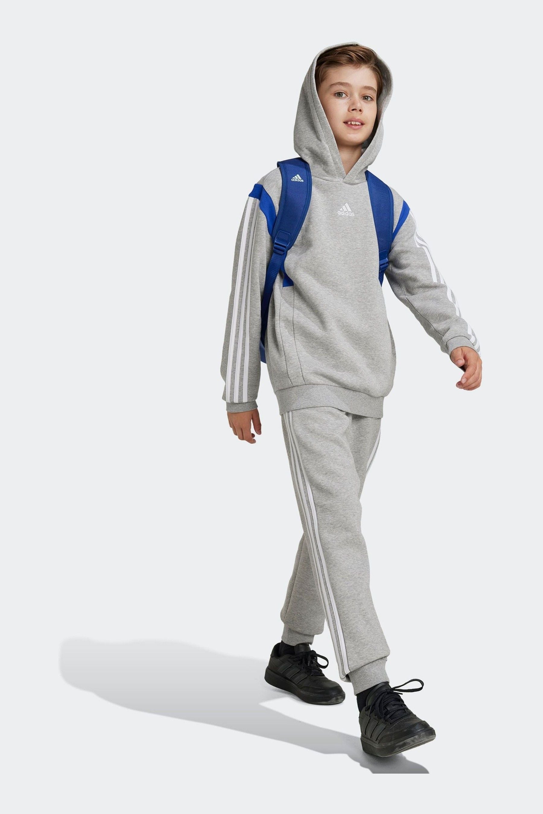 adidas Grey Kids Colorblock Hoodie