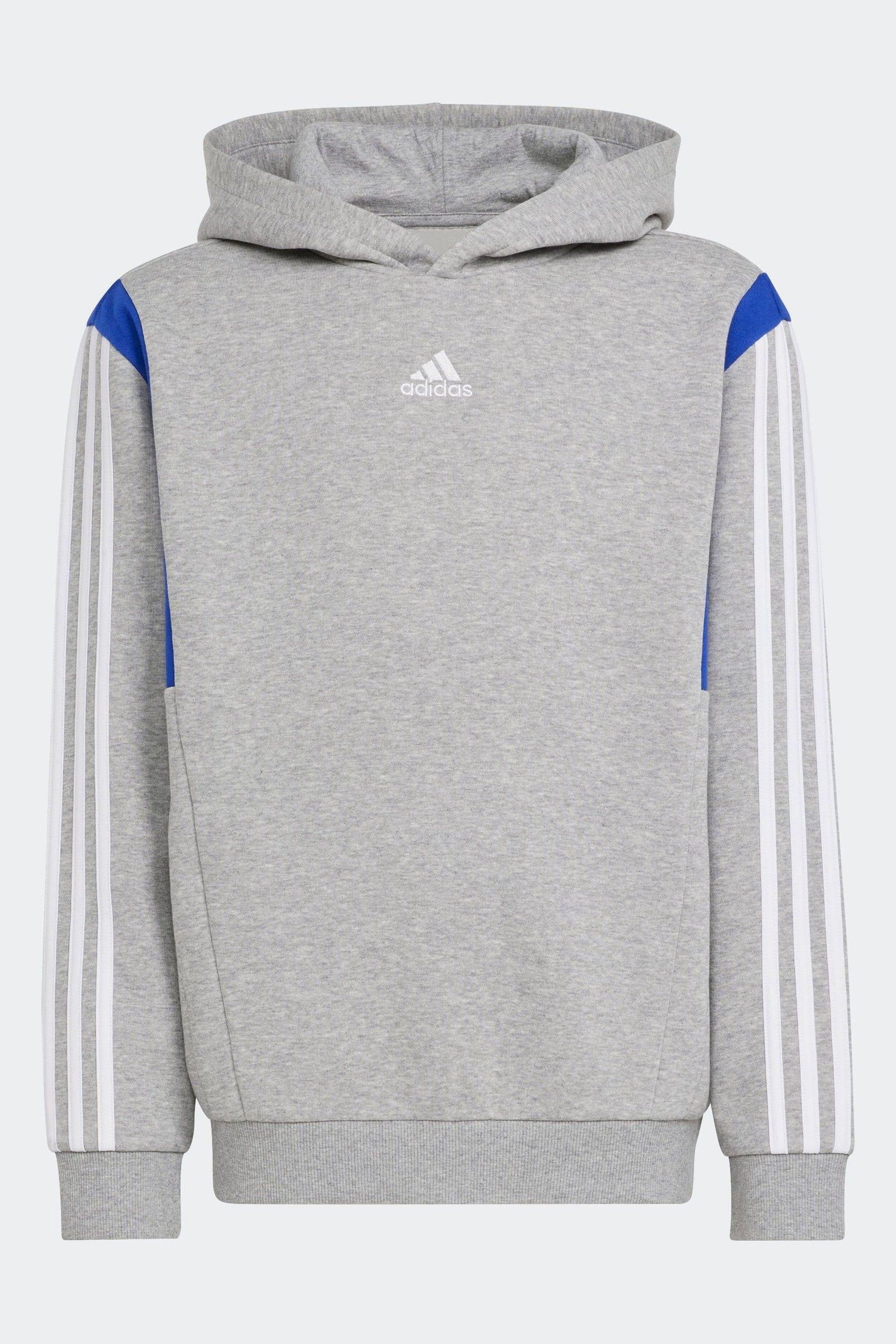 adidas Grey Kids Colorblock Hoodie