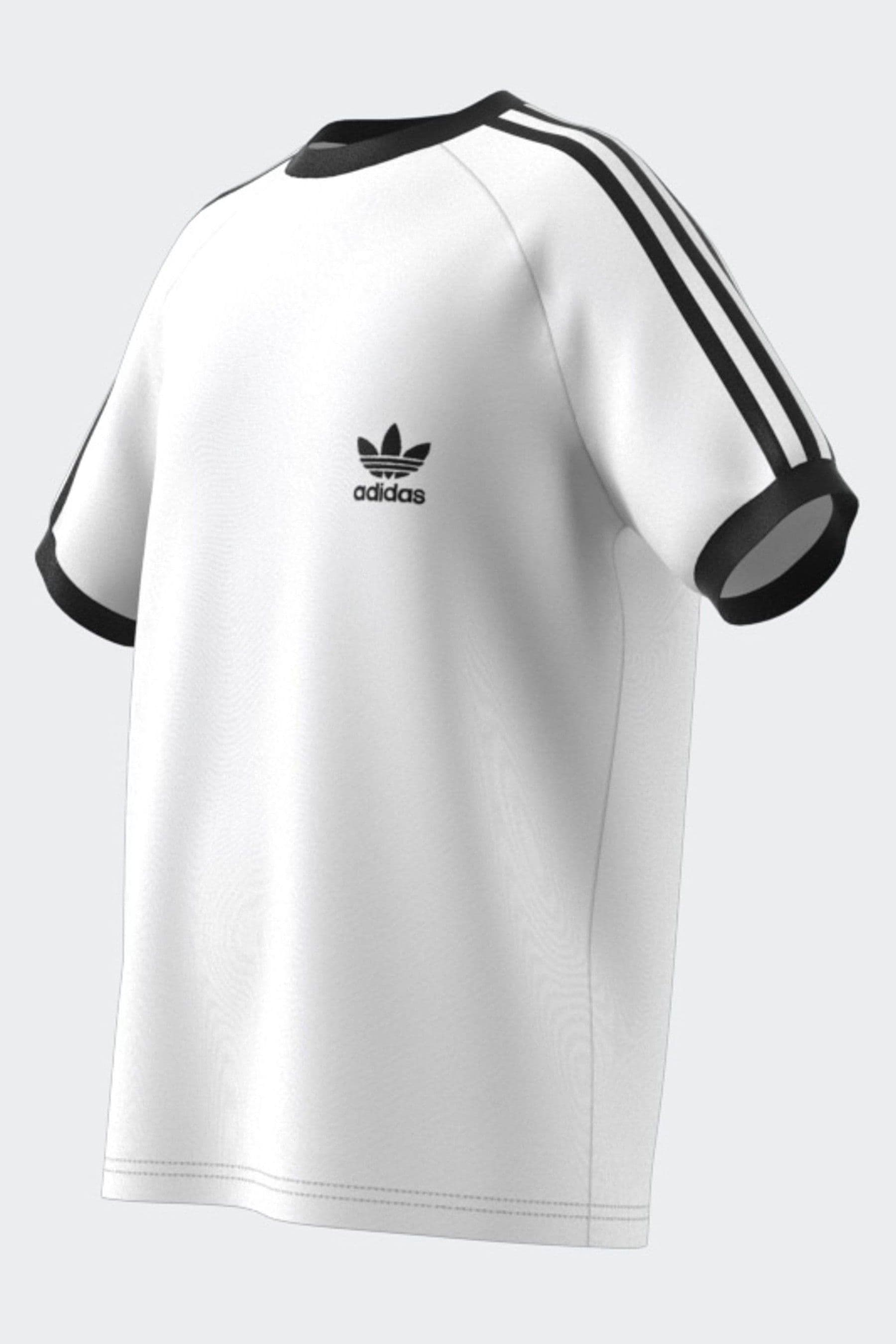 adidas originals White Kids Originals 3-Stripes 100% Cotton T-Shirt