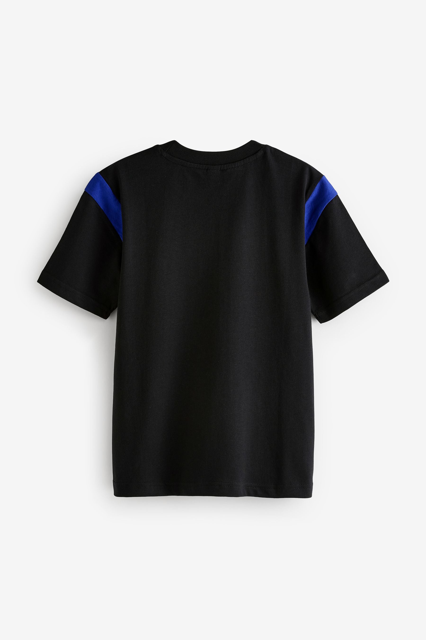 adidas Black Kids Colorblock 100% Cotton T-Shirt