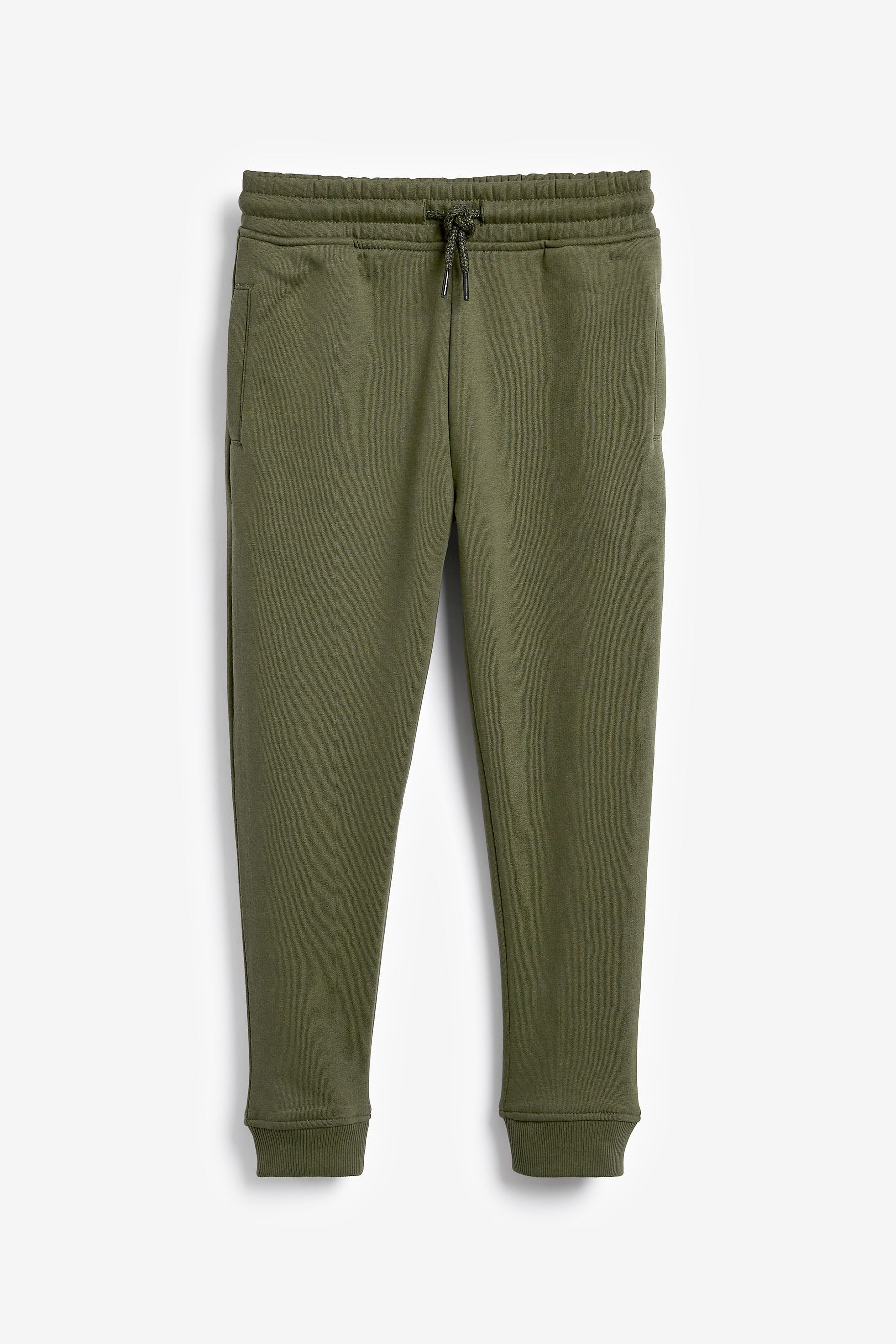 Khaki Green/Blue/Grey Slim Fit Joggers 3 Pack (3-16yrs)