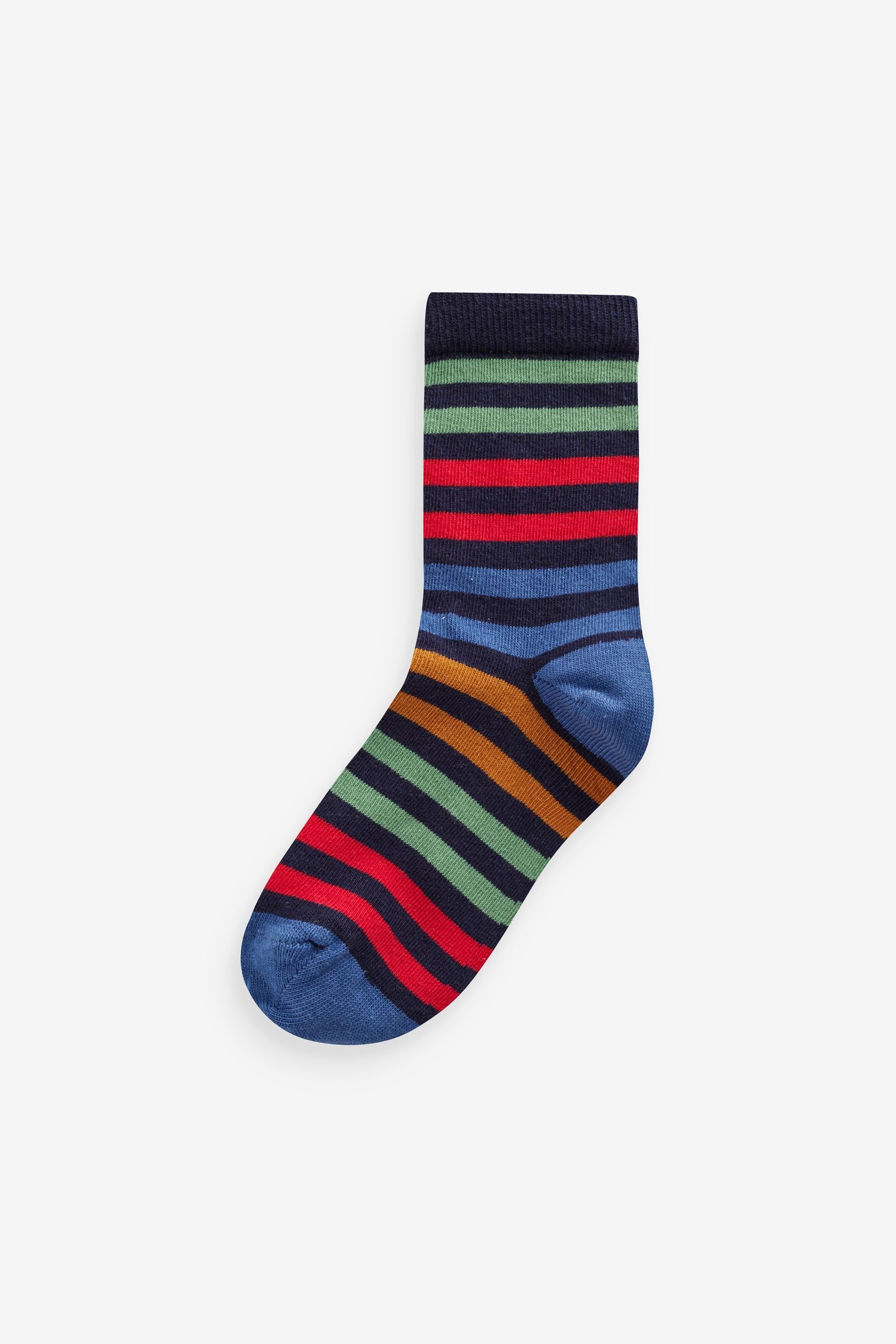 Multi Stripe Transport Cotton Rich Socks 7 Pack