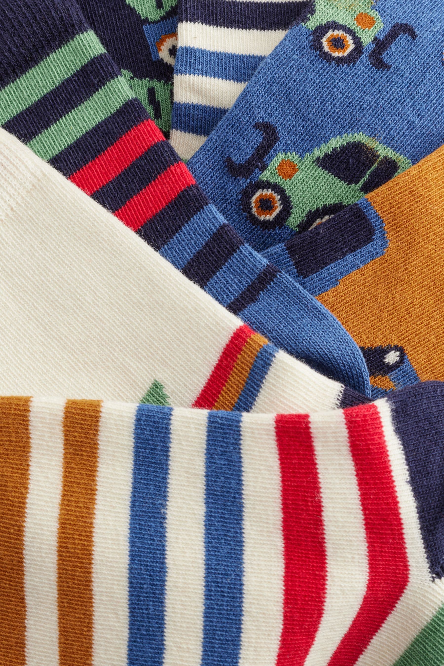 Multi Stripe Transport Cotton Rich Socks 7 Pack