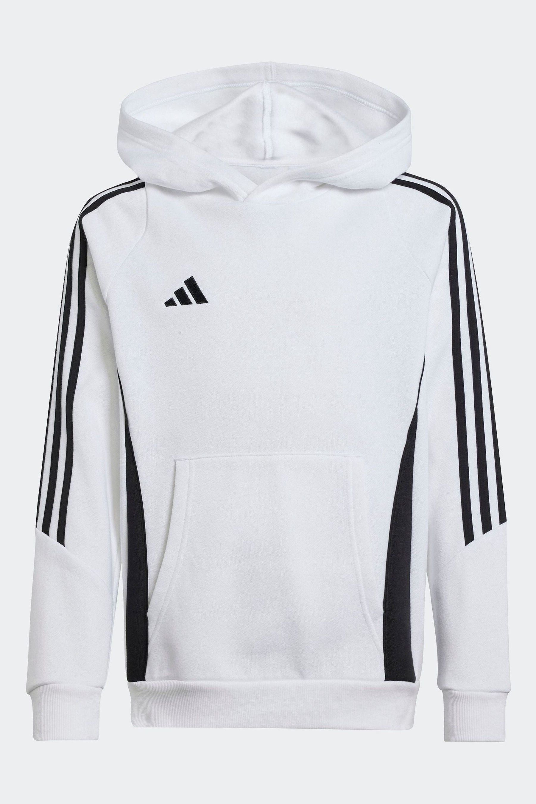 adidas White Black Tiro 24 Sweat Hoodie