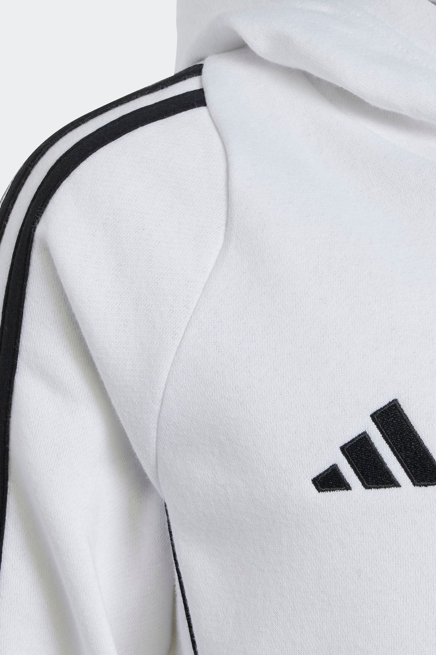 adidas White Black Tiro 24 Sweat Hoodie