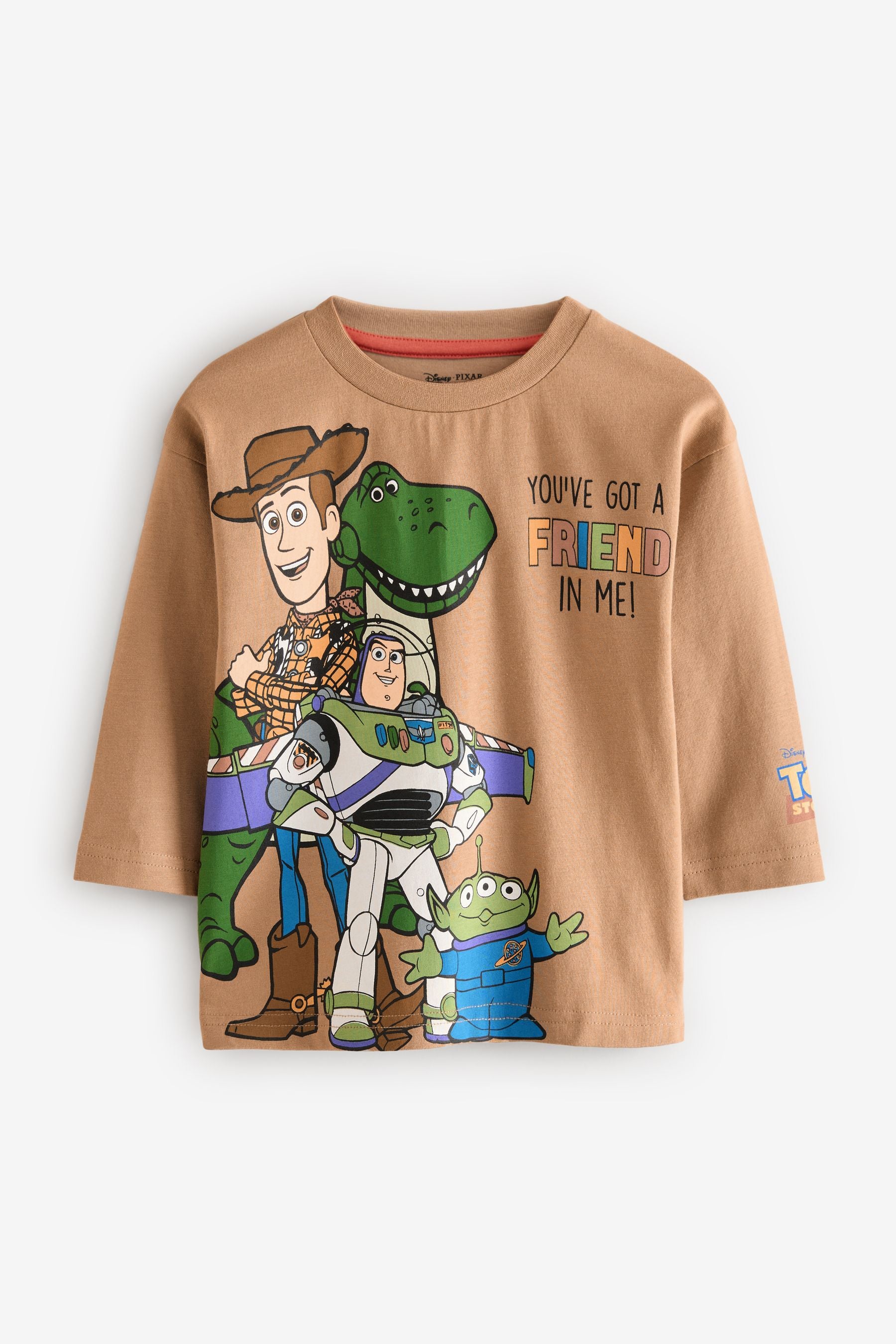 Tan Brown Toy Story Long Sleeve T-Shirt (3mths-8yrs)