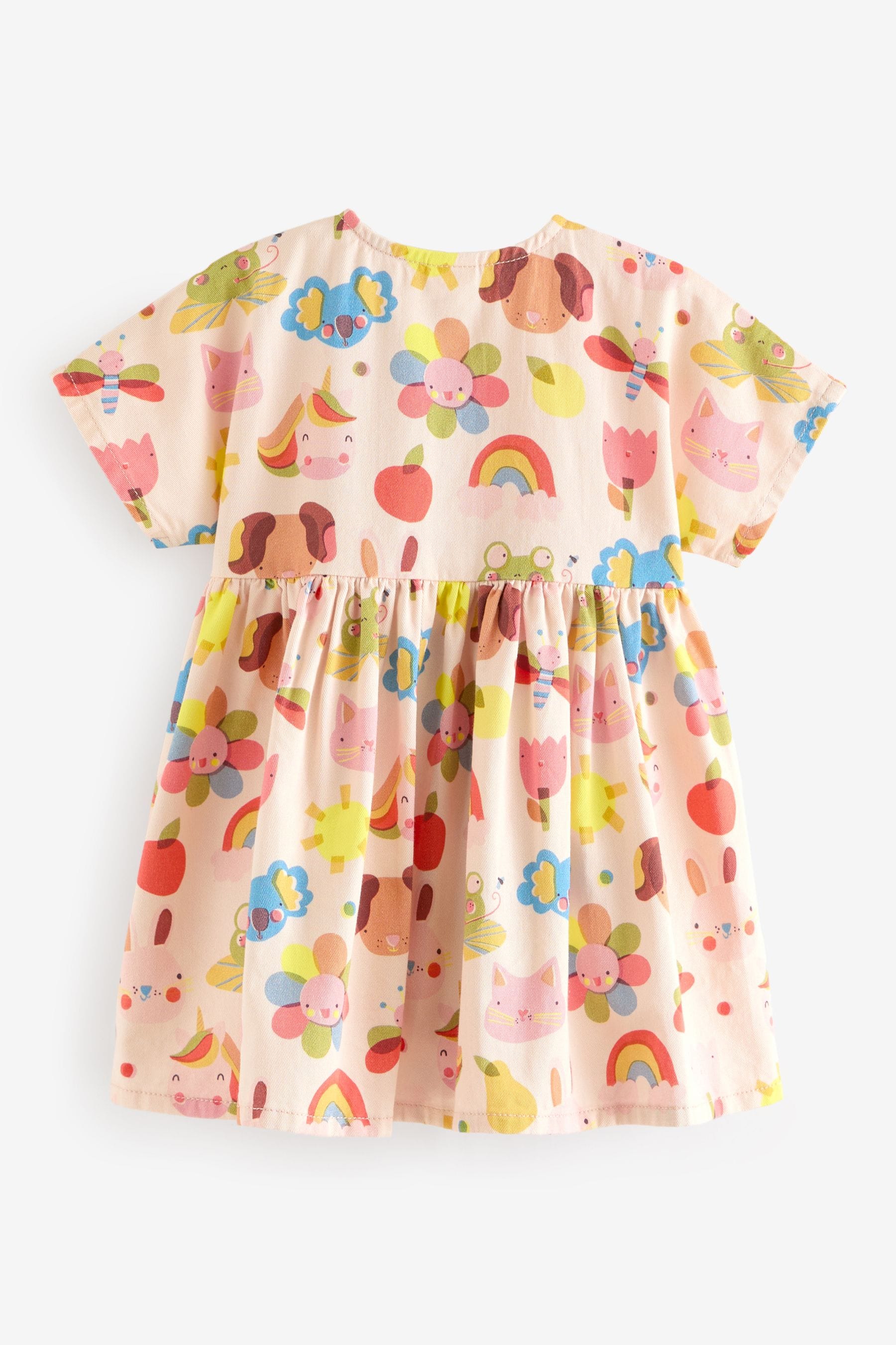 Pink Printed Relaxed Cotton Dress (3mths-8yrs)