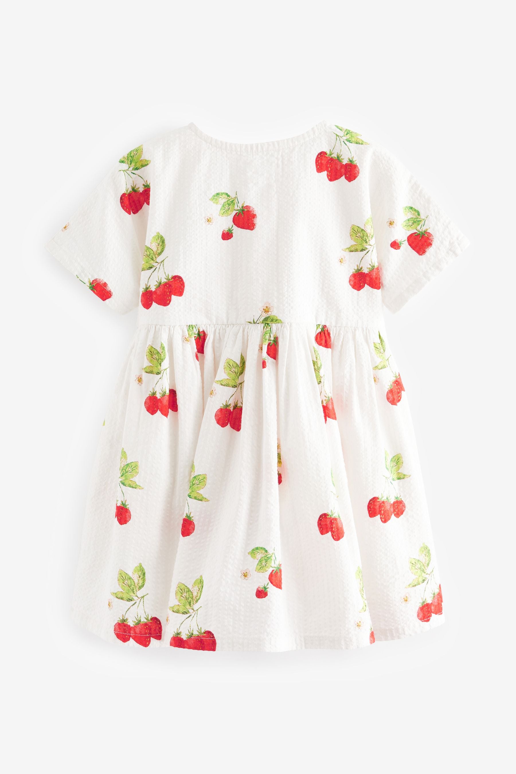 Strawberry Print Relaxed Cotton Dress (3mths-8yrs)