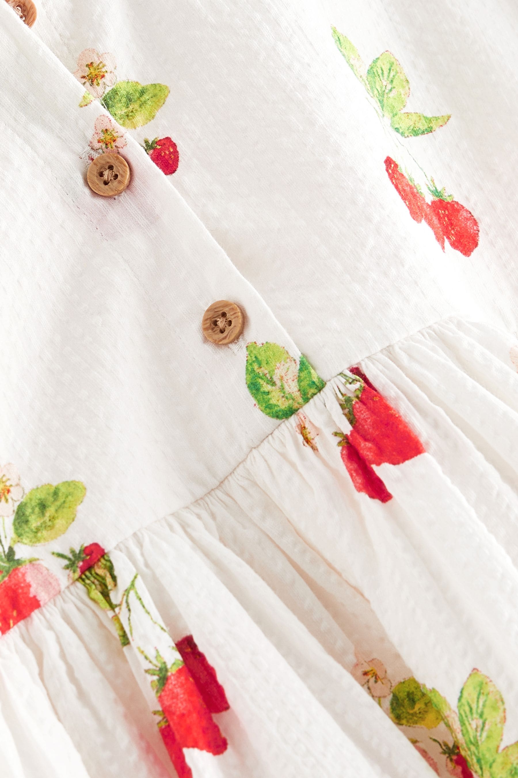 Strawberry Print Relaxed Cotton Dress (3mths-8yrs)