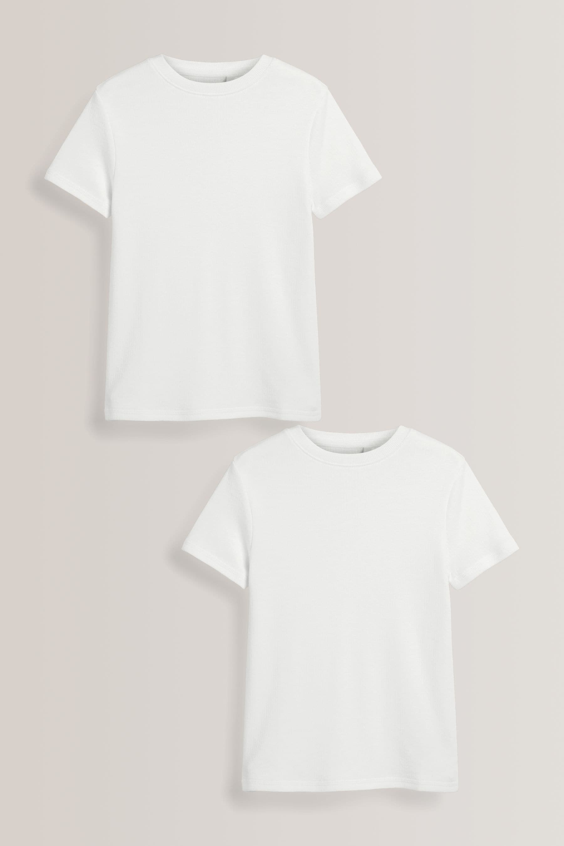 White 2 Pack Short Sleeved Thermal Tops (2-16yrs)