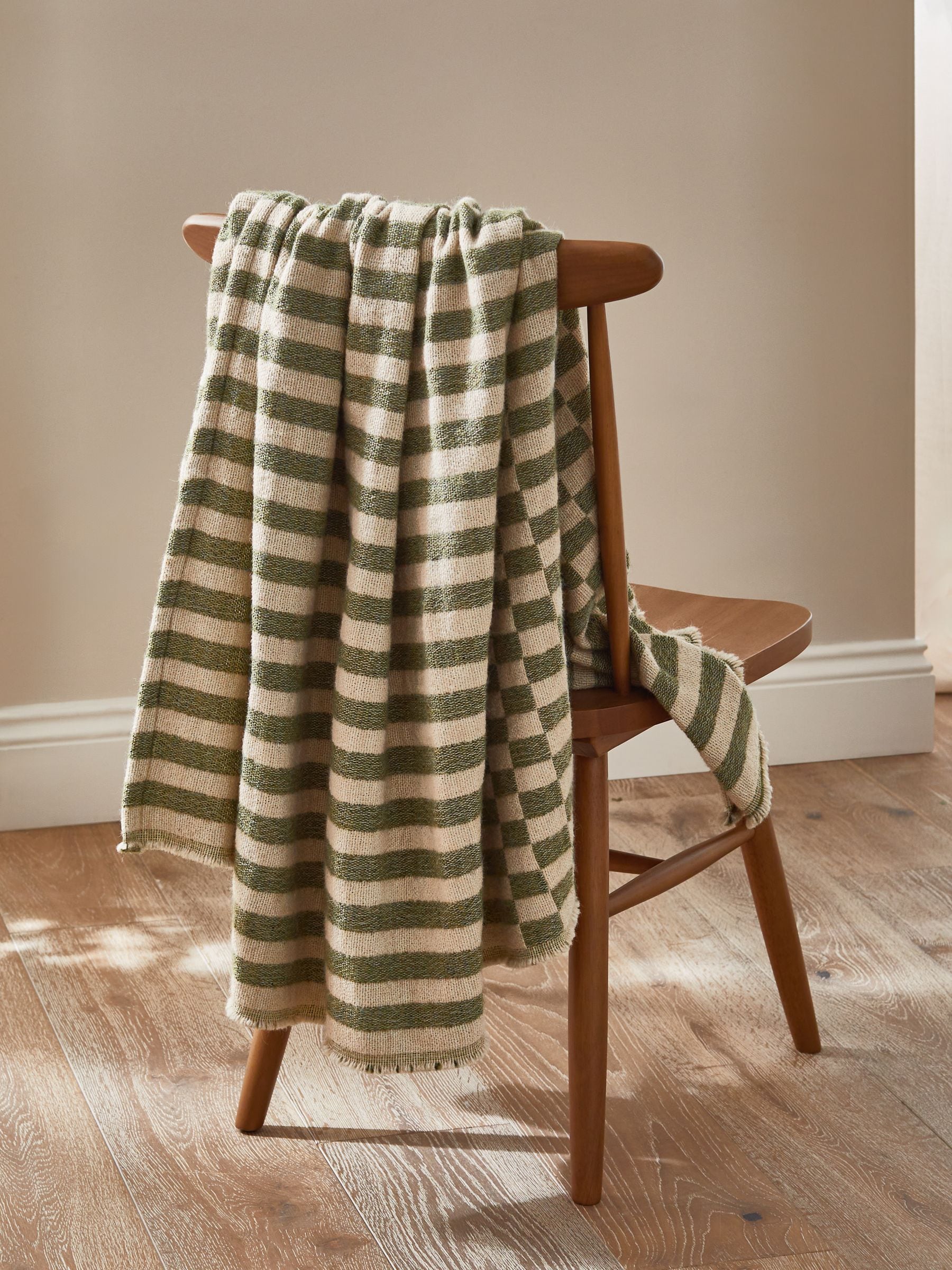 Green Jessie Knitted Throw