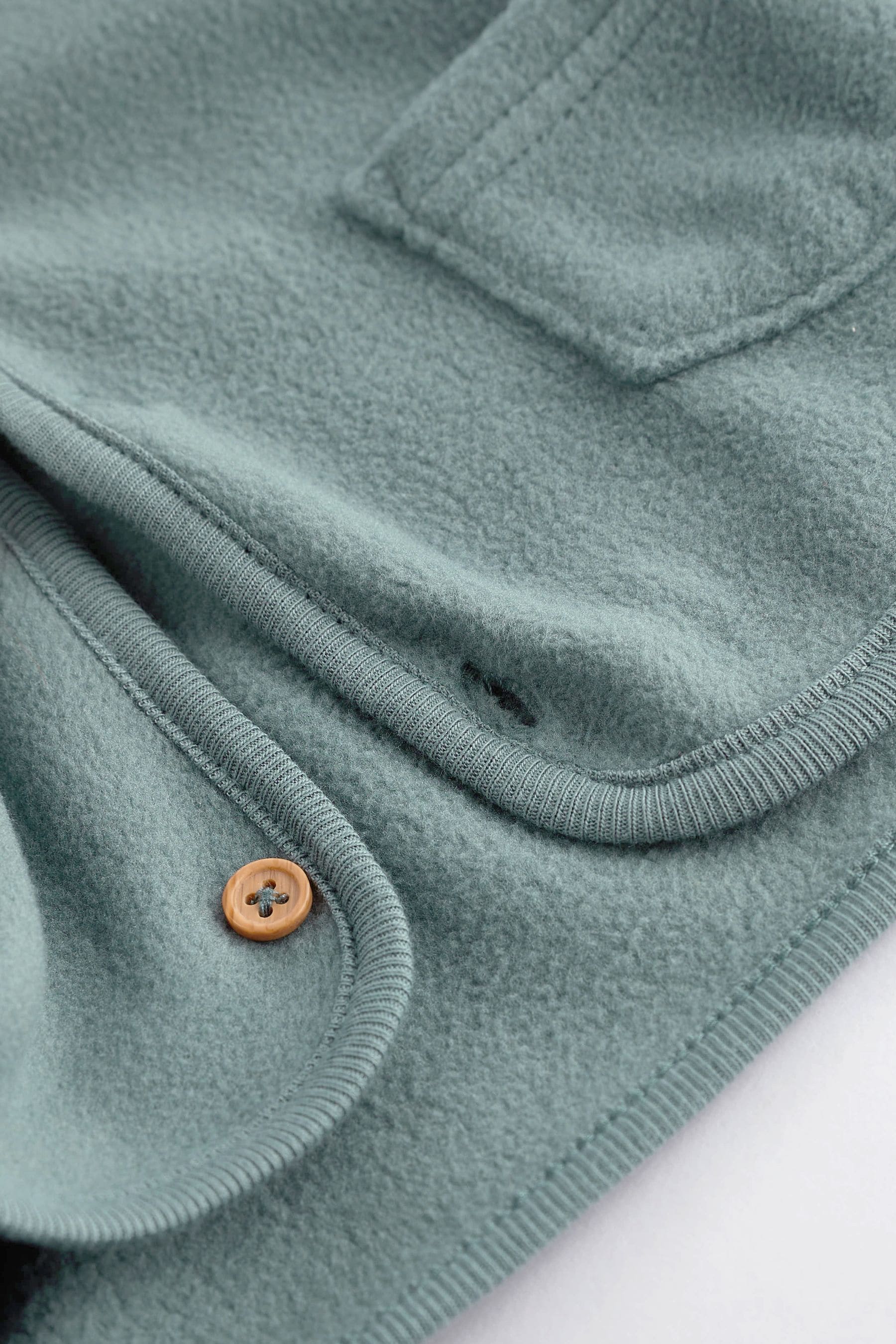 Teal Blue Hooded Cosy Fleece Baby Jacket (0mths-2yrs)