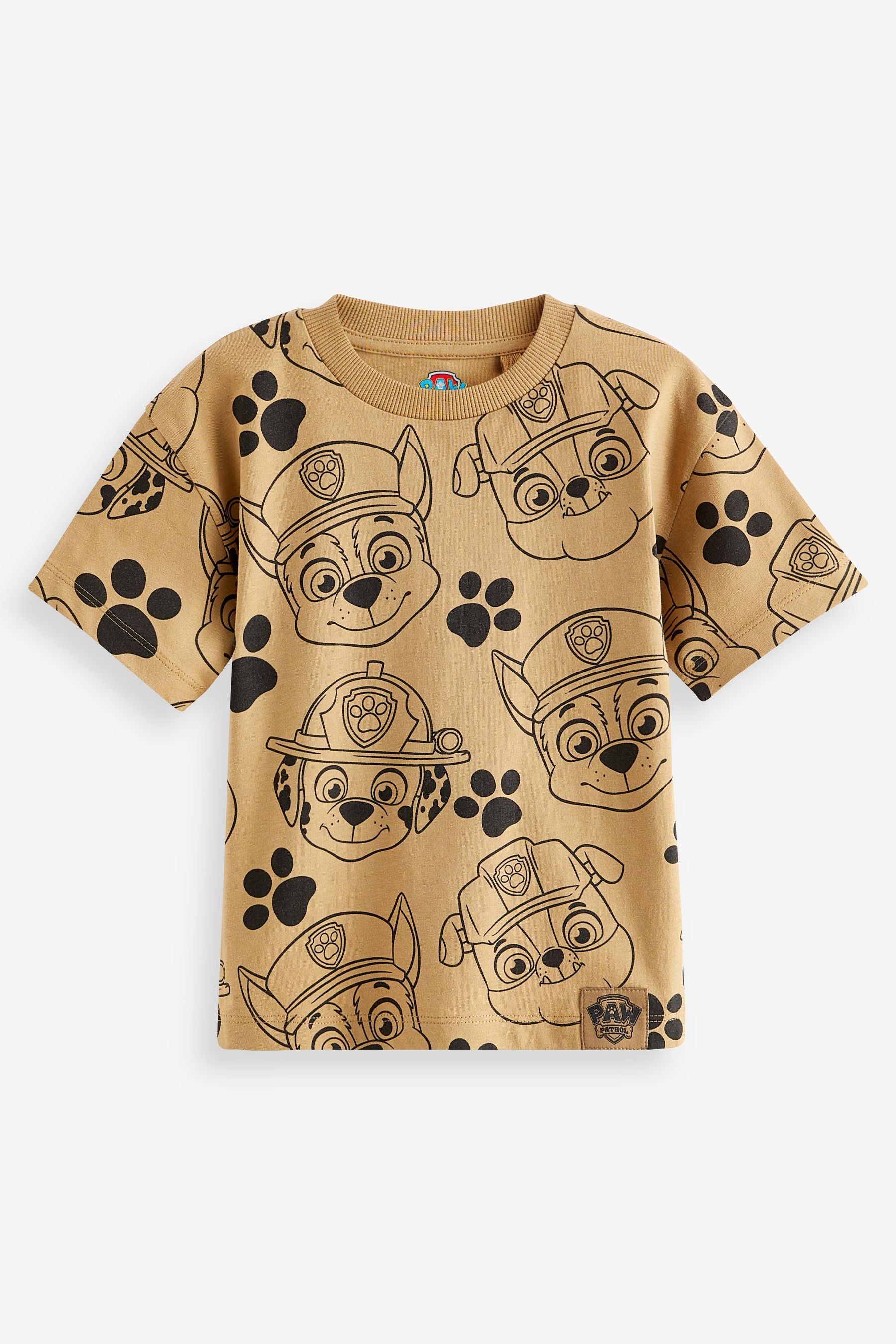 Tan Brown PAW Patrol All-Over-Printed License T-Shirt (3mths-8yrs)