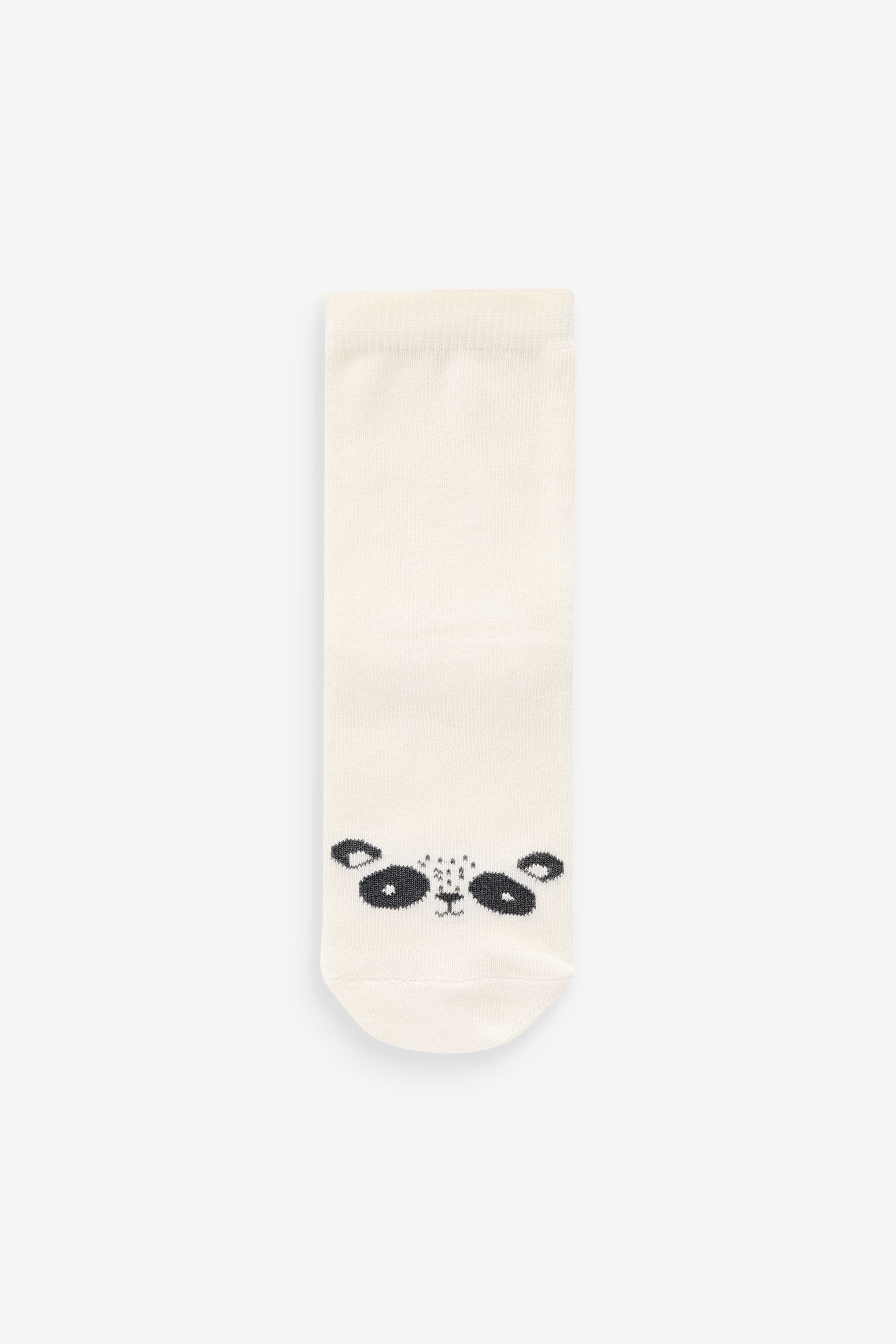 Neutral Animal Face Cotton Rich Socks 5 Pack