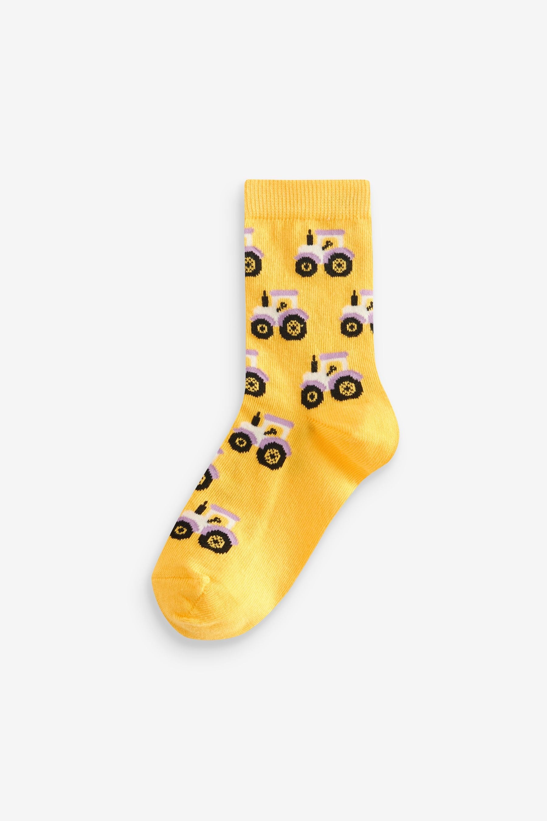 Bright Vehicle Cotton Rich Socks 7 Pack