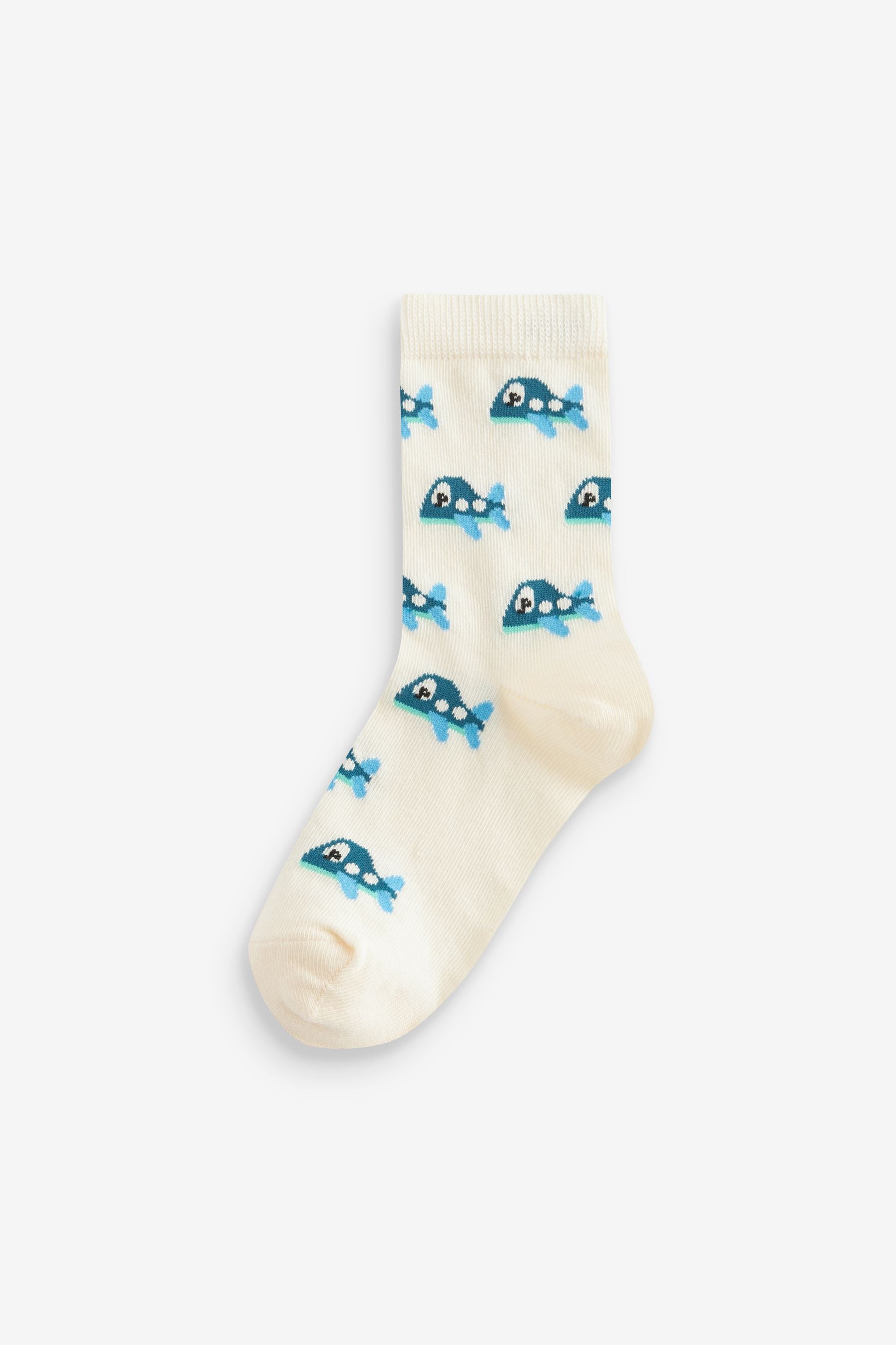 Bright Vehicle Cotton Rich Socks 7 Pack