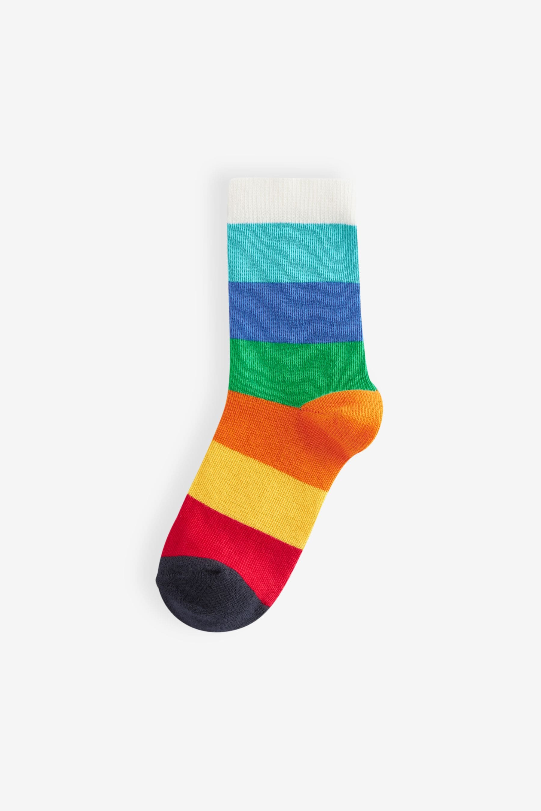 Rainbow Stripe/Pattern Cotton Rich Socks 5 Pack