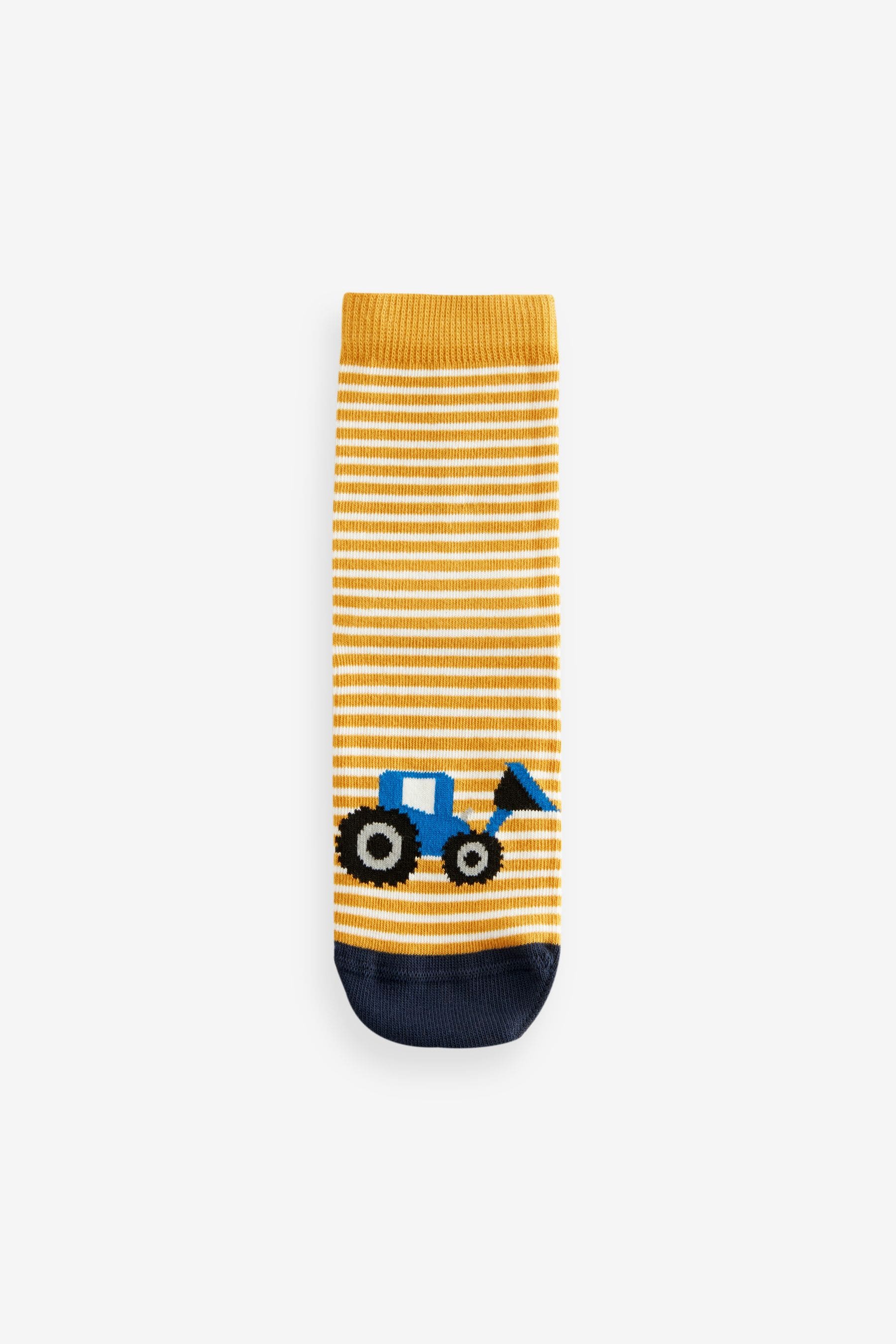 Vehicle Stripe Cotton Rich Socks 7 Pack