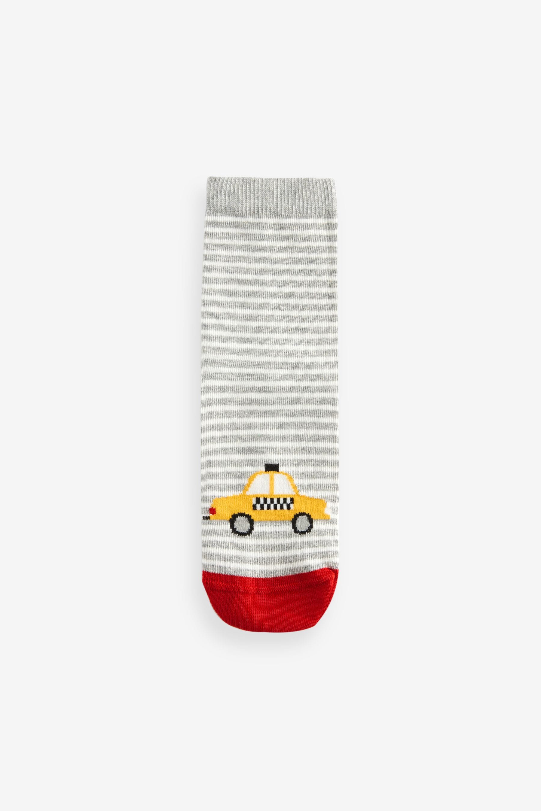 Vehicle Stripe Cotton Rich Socks 7 Pack