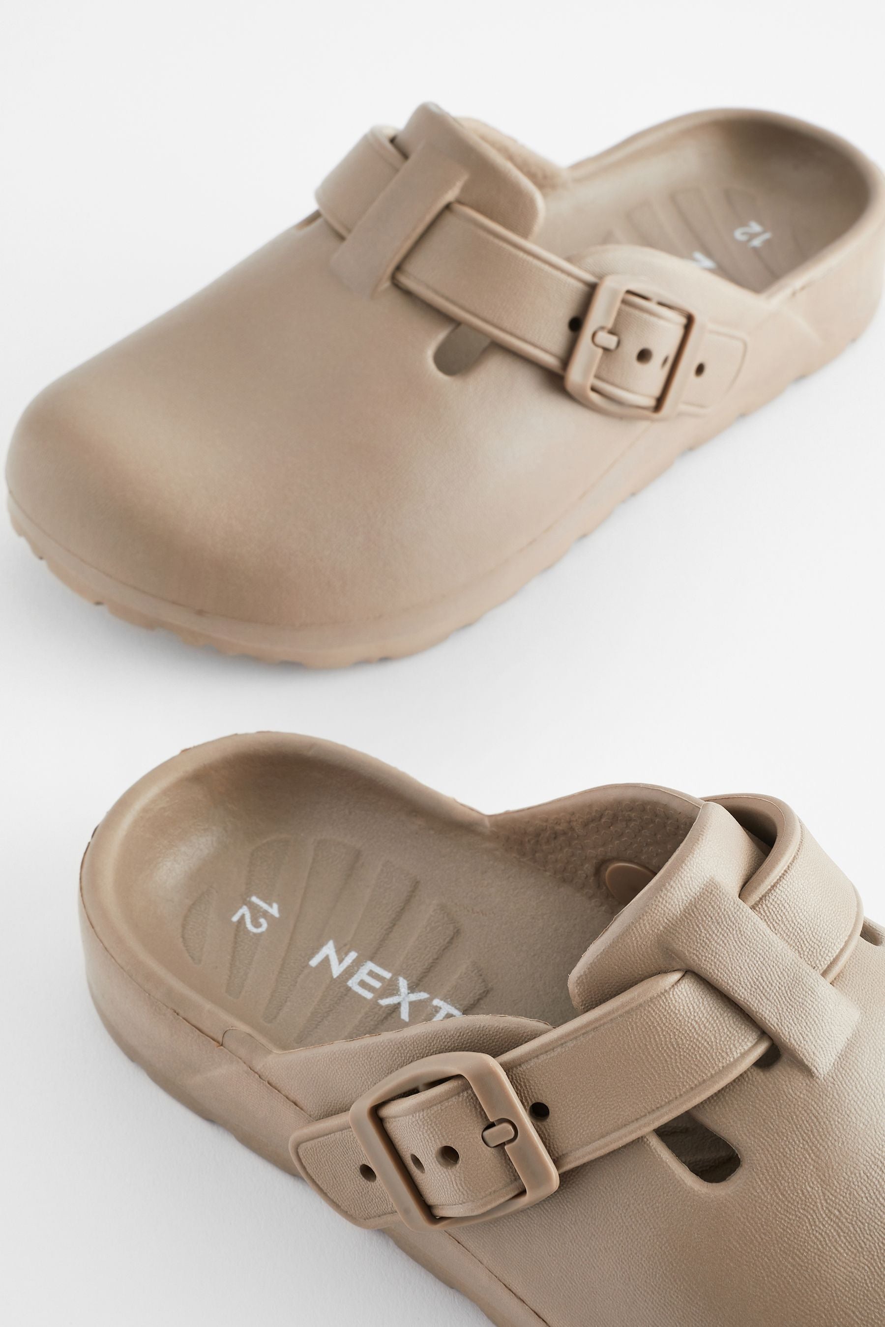 Neutral Buckle Clog Mules